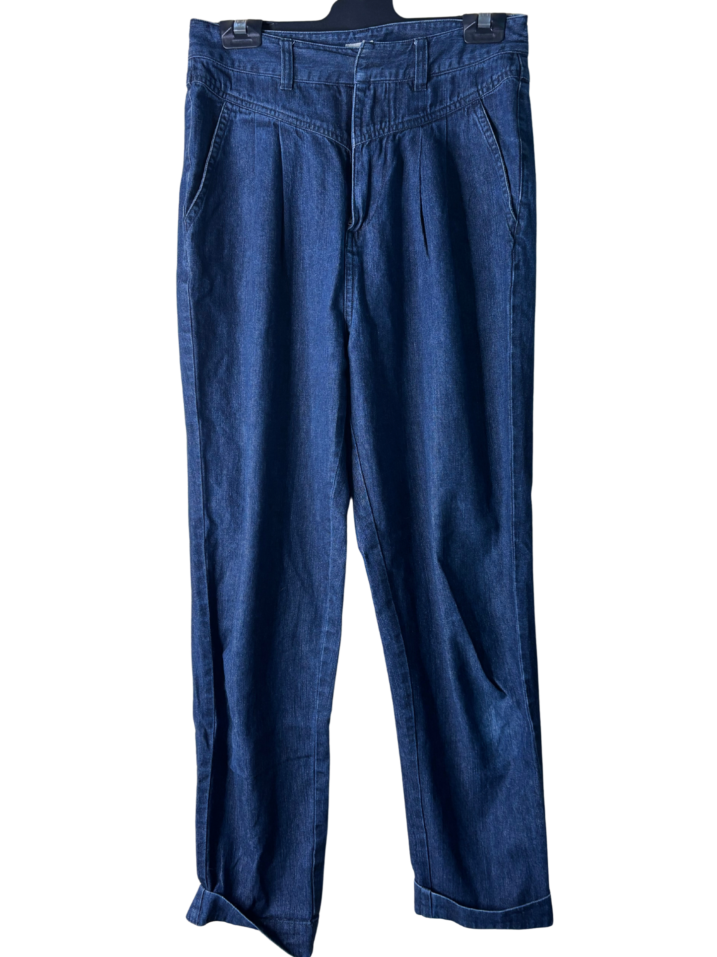 Dark Blue Lightweight Denim Tapered Pants