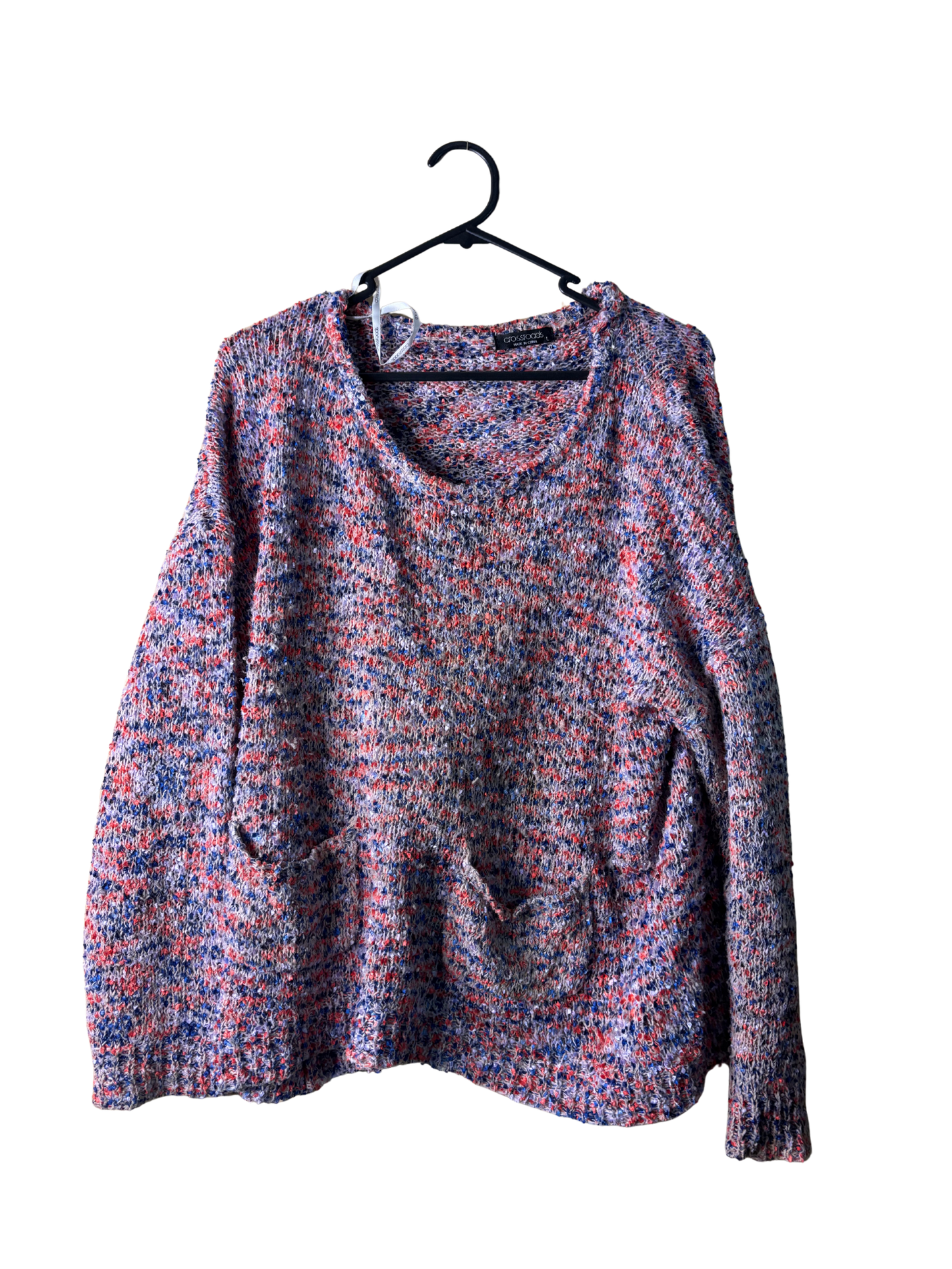 Blue, Pink, Multicolour Knit Jumper