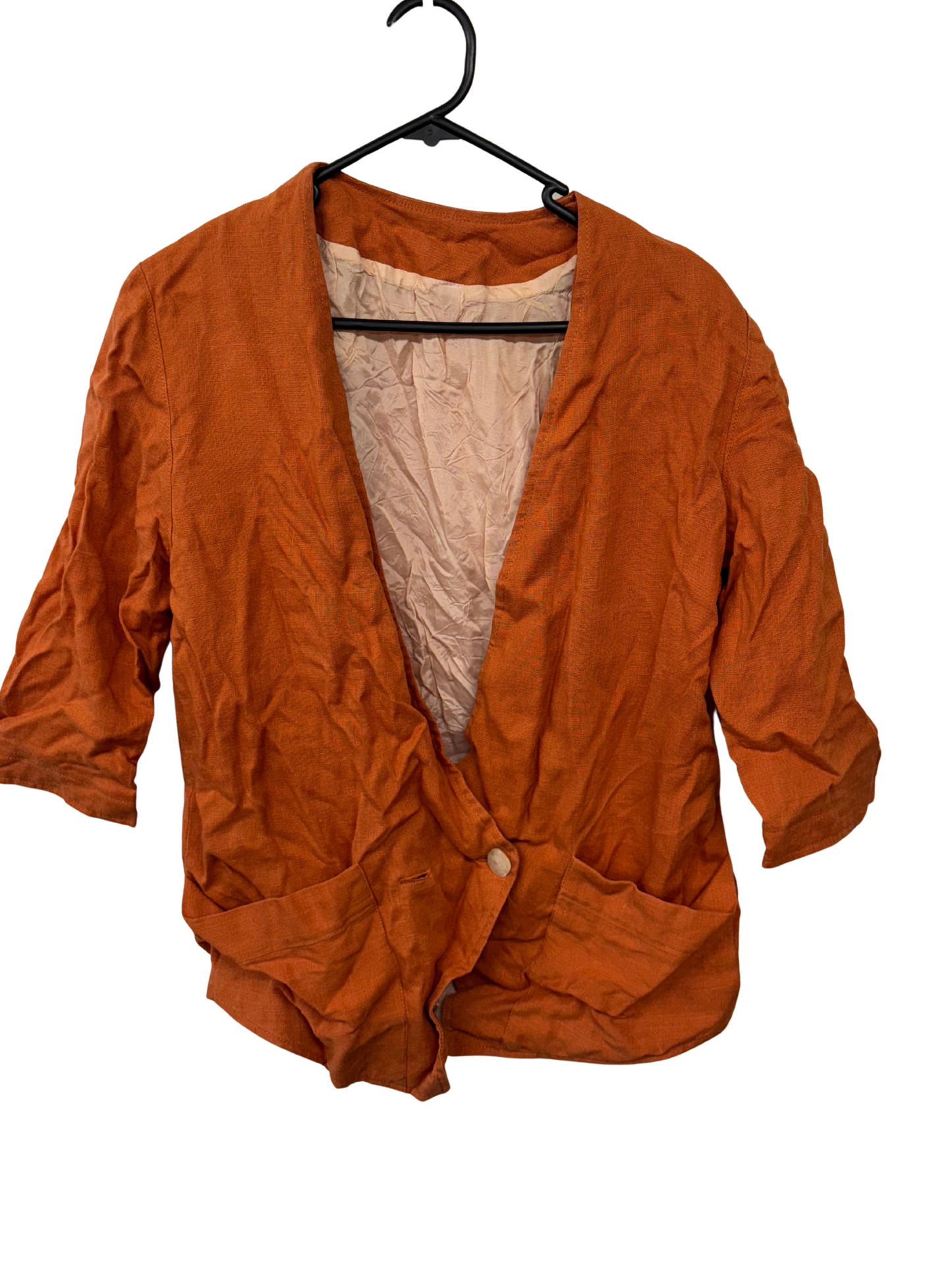 Vintage Orange Asymmetrical Jacket