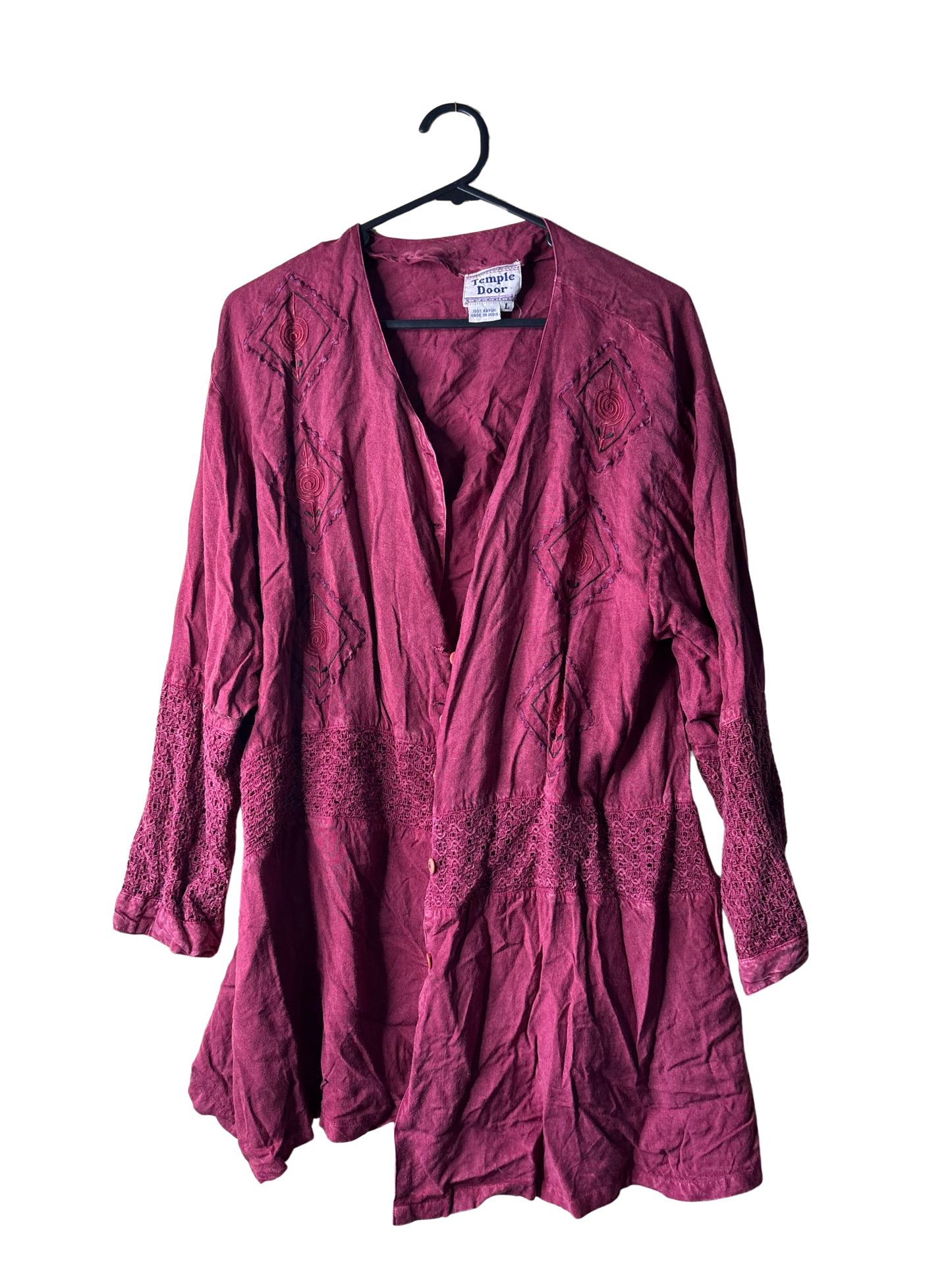 Maroon Embroidered Jacket