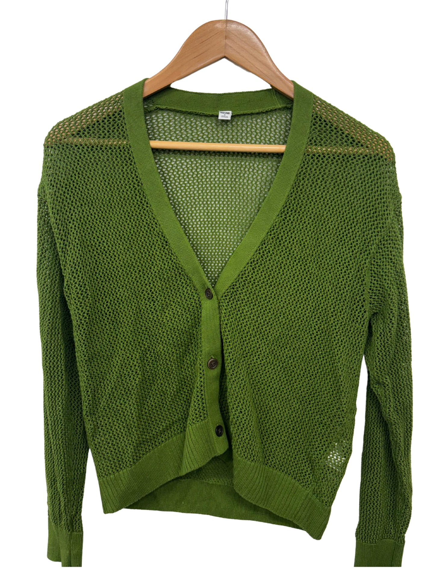 Green Loose Knit Cardigan
