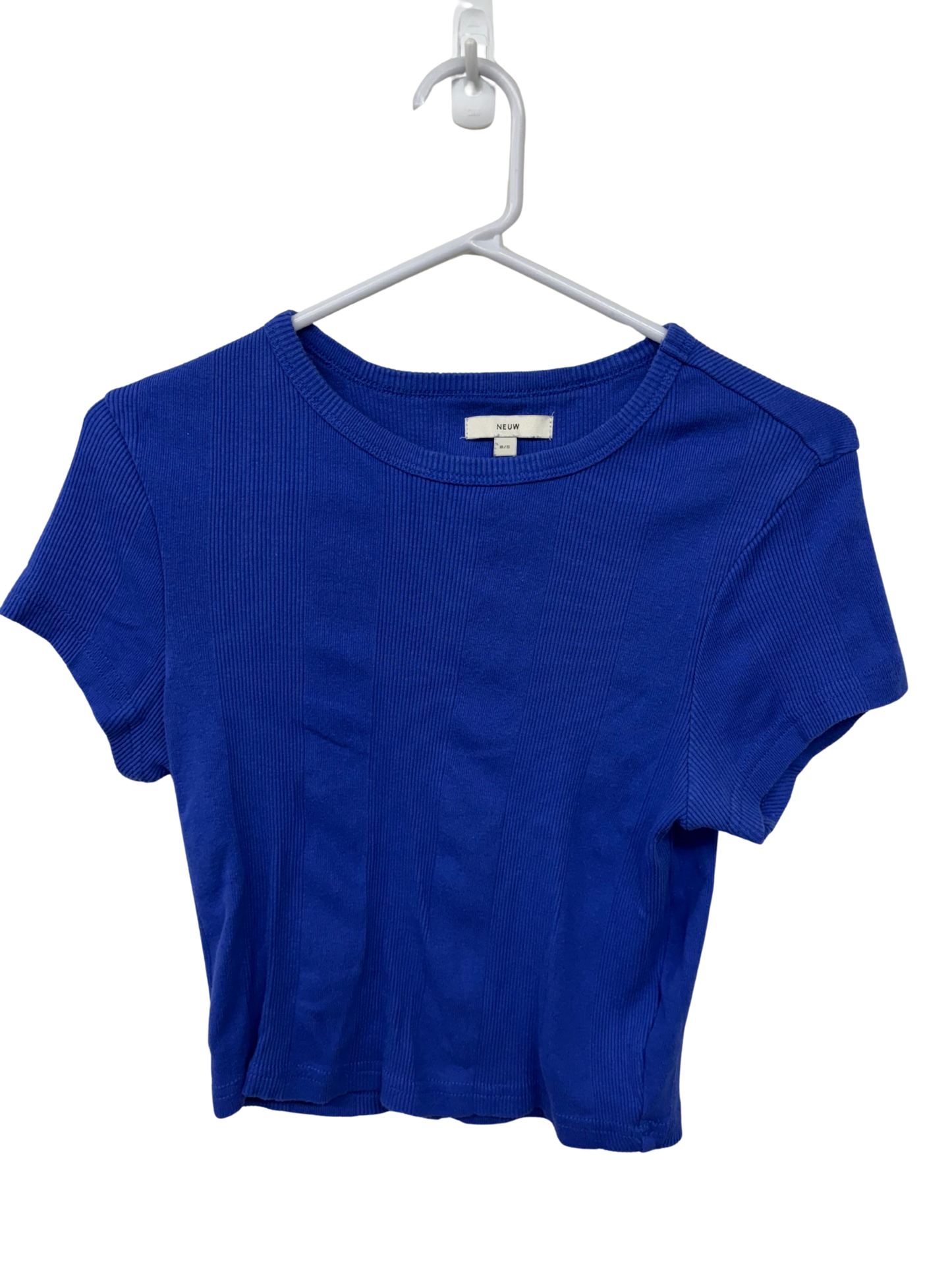 Electric Blue Short Sleeve Baby Cropped Tee