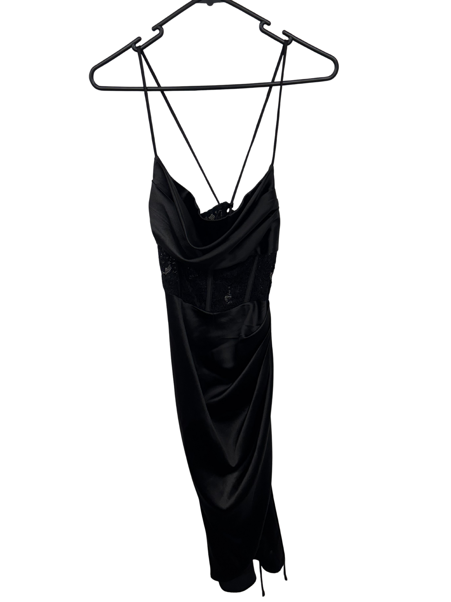 Light Blue Strappy Mesh Corset Cutout Dress