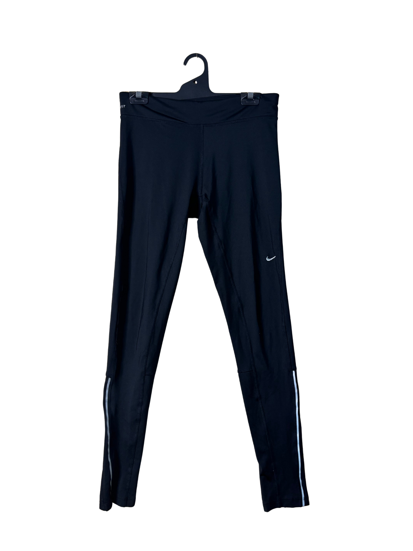 Black 7/8 Activewear Tights with Reflective Line