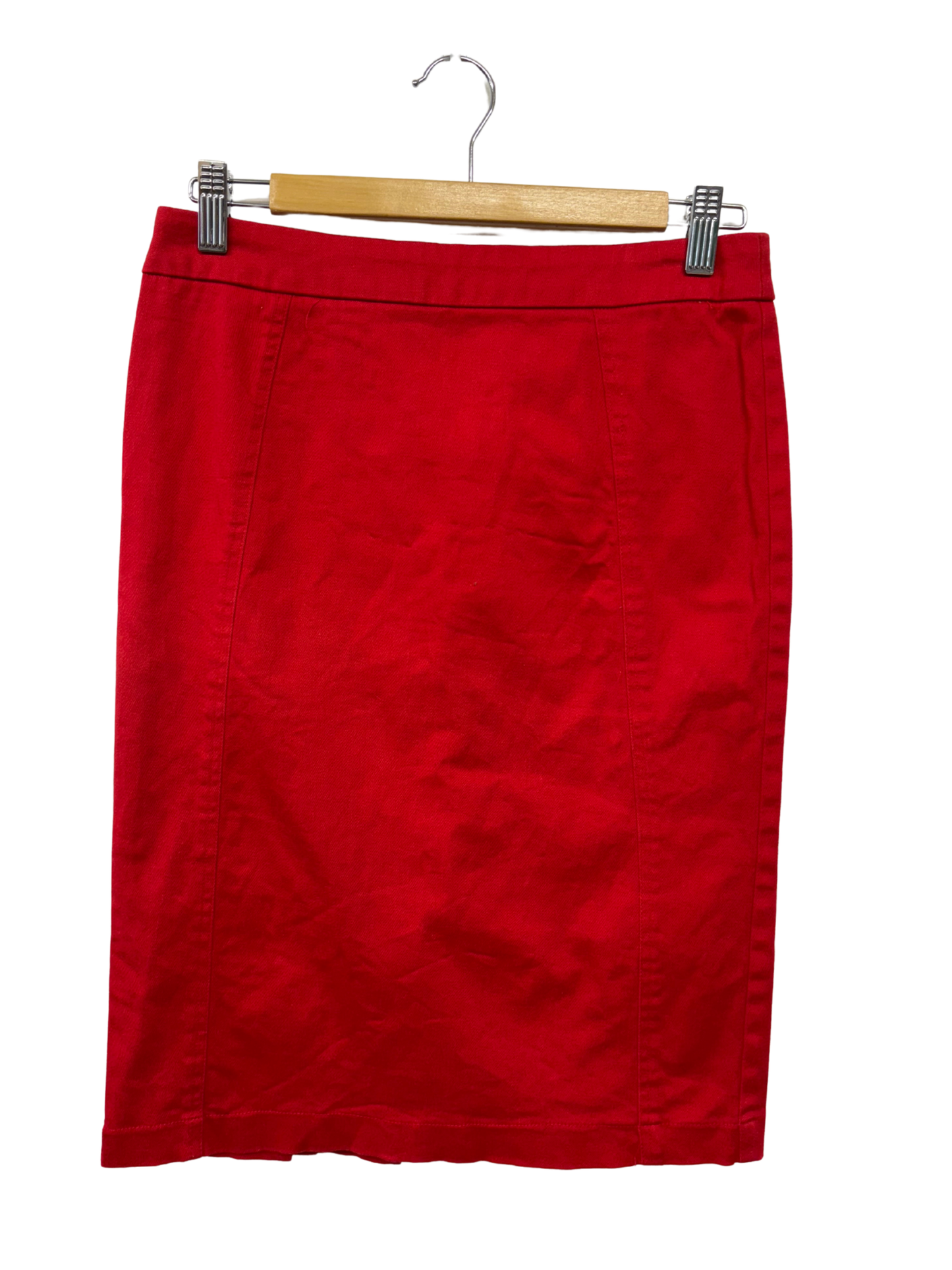 Vintage Red Mid Rise Knee Length Skirt