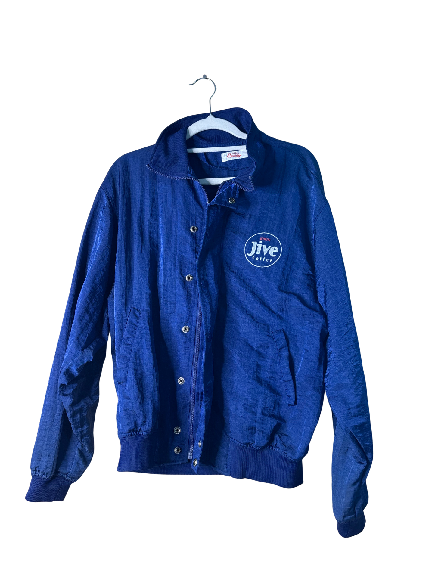 Vintage Dark Blue Zip & Button Up Spray Jacket 'Jive Coffee'