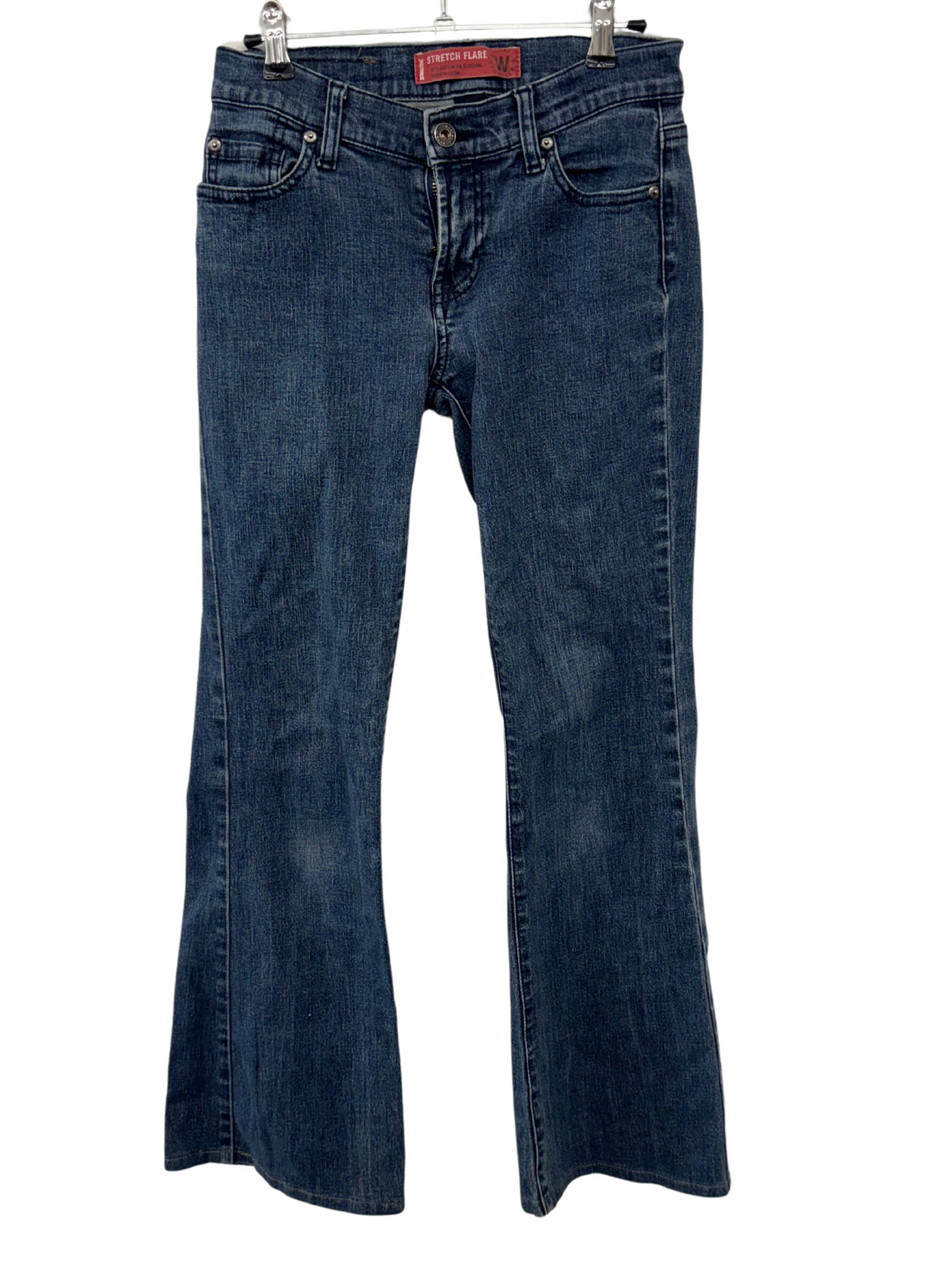 00s Dark Blue Low-Rise Flare Jeans