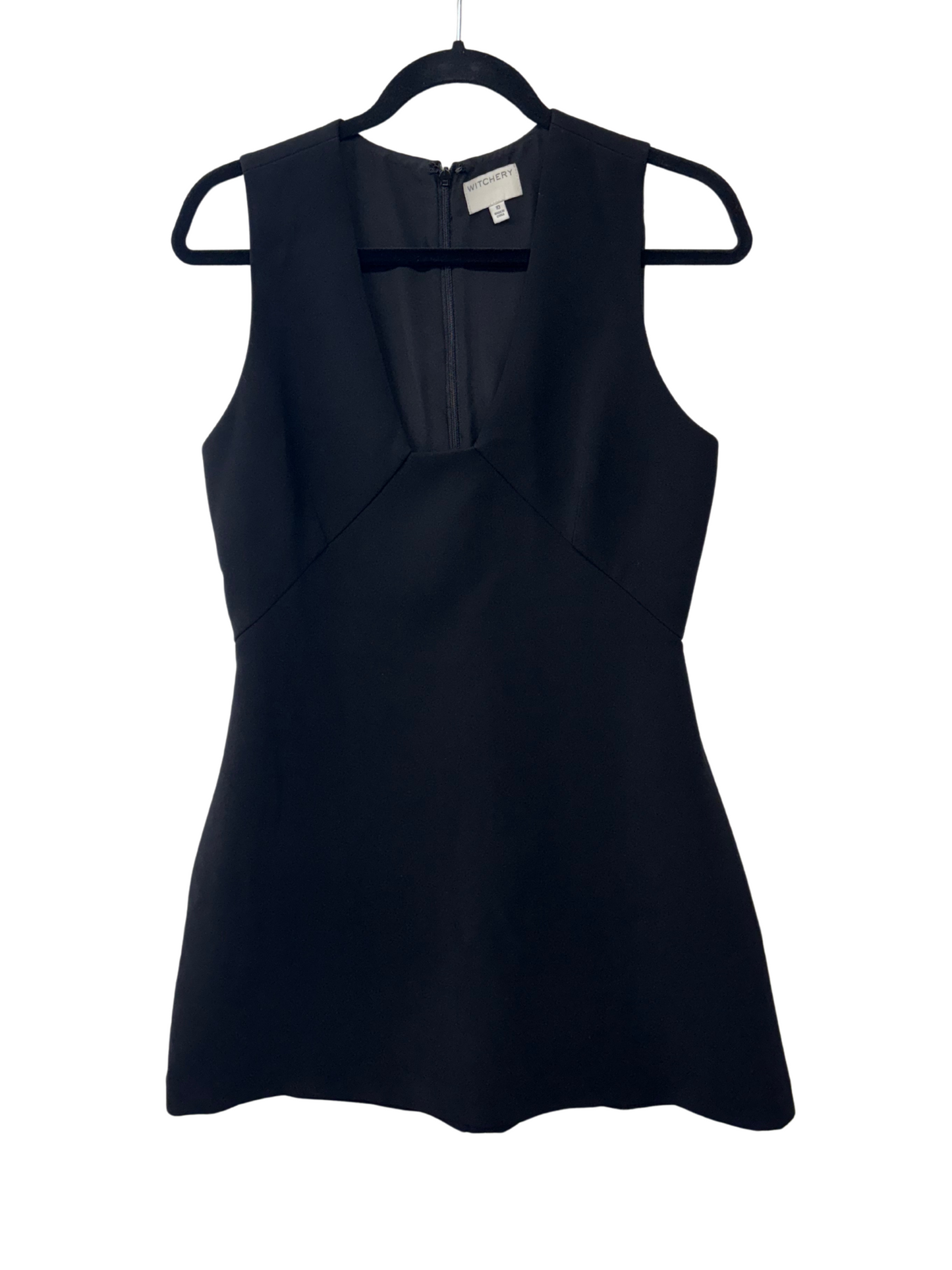 Black Sleeveless Structured Short Dress