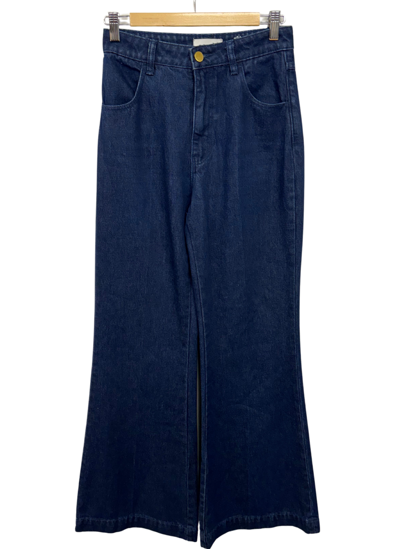 Dark Blue High Waisted Flare Jeans