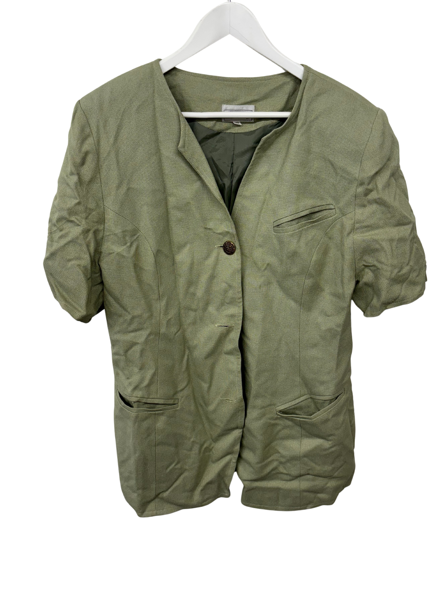 Vintage Light Green Short Sleeve Jacket