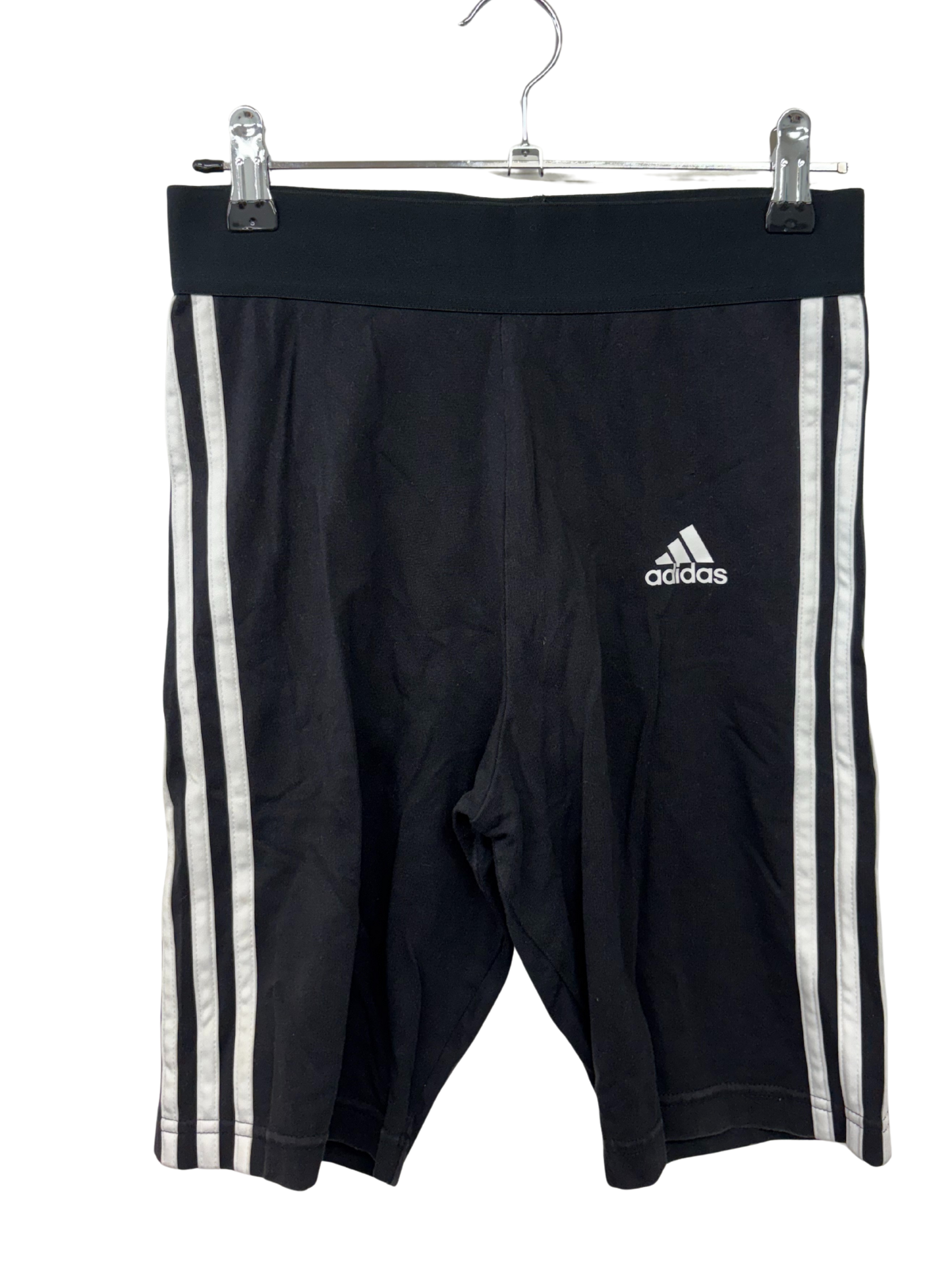 Black with White Stripe High Waisted Shorts
