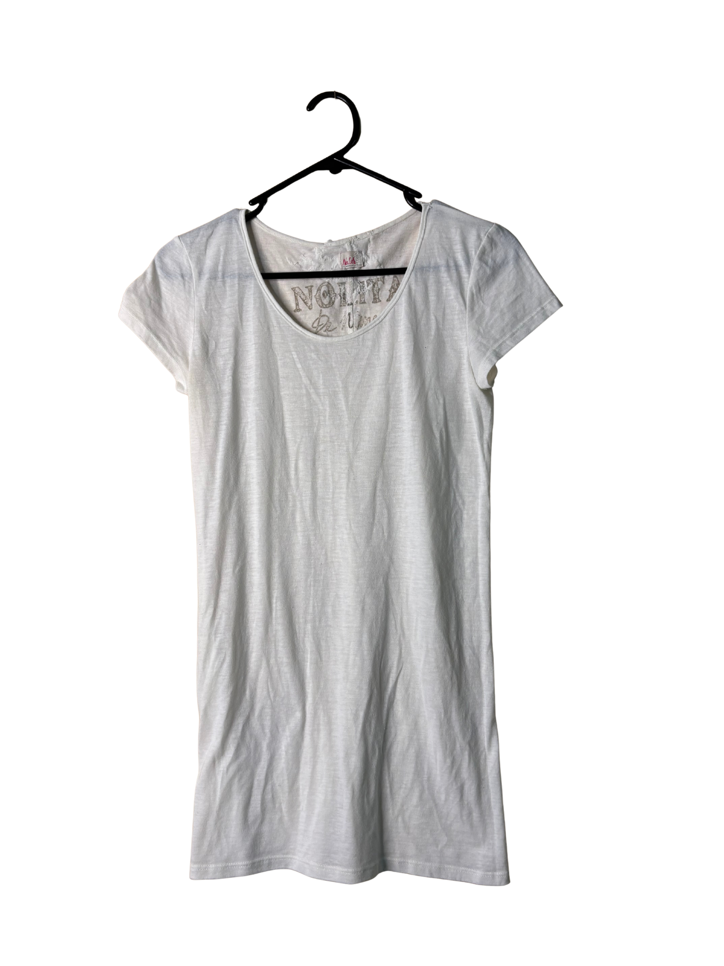 White Semi-Sheer Long Sleeve T Shirt