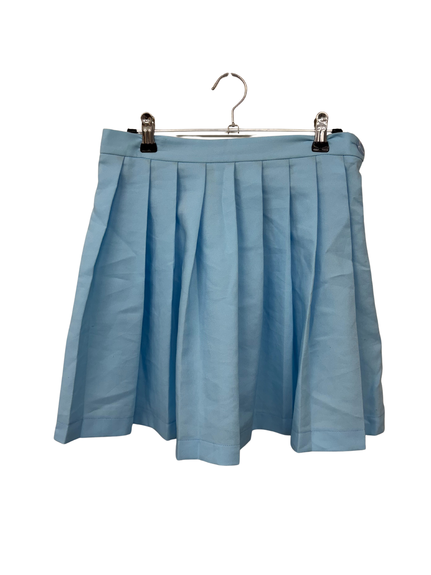 Light Blue Short Pleated Skirt