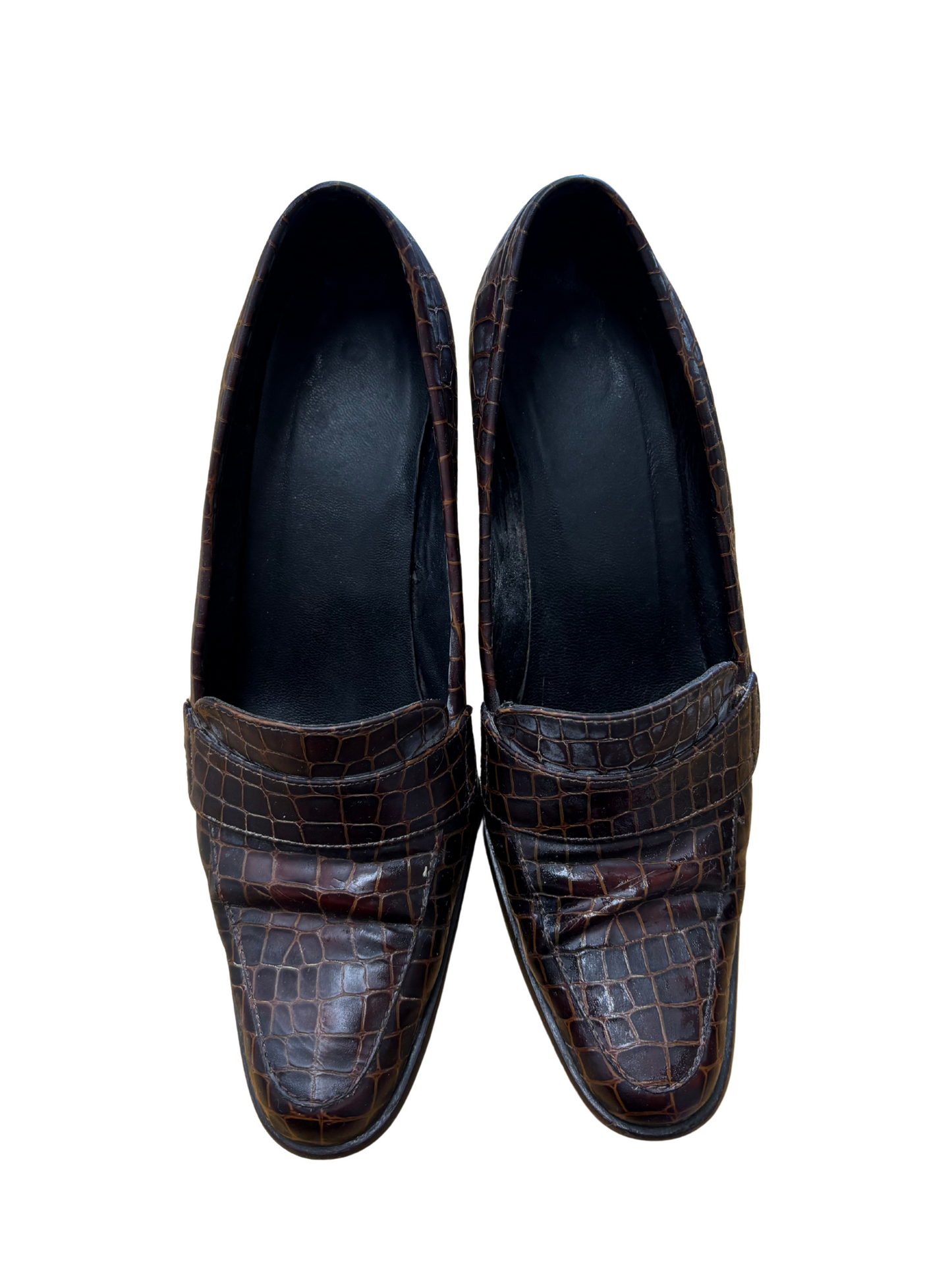 Vintage Dark Brown Heel Loafers