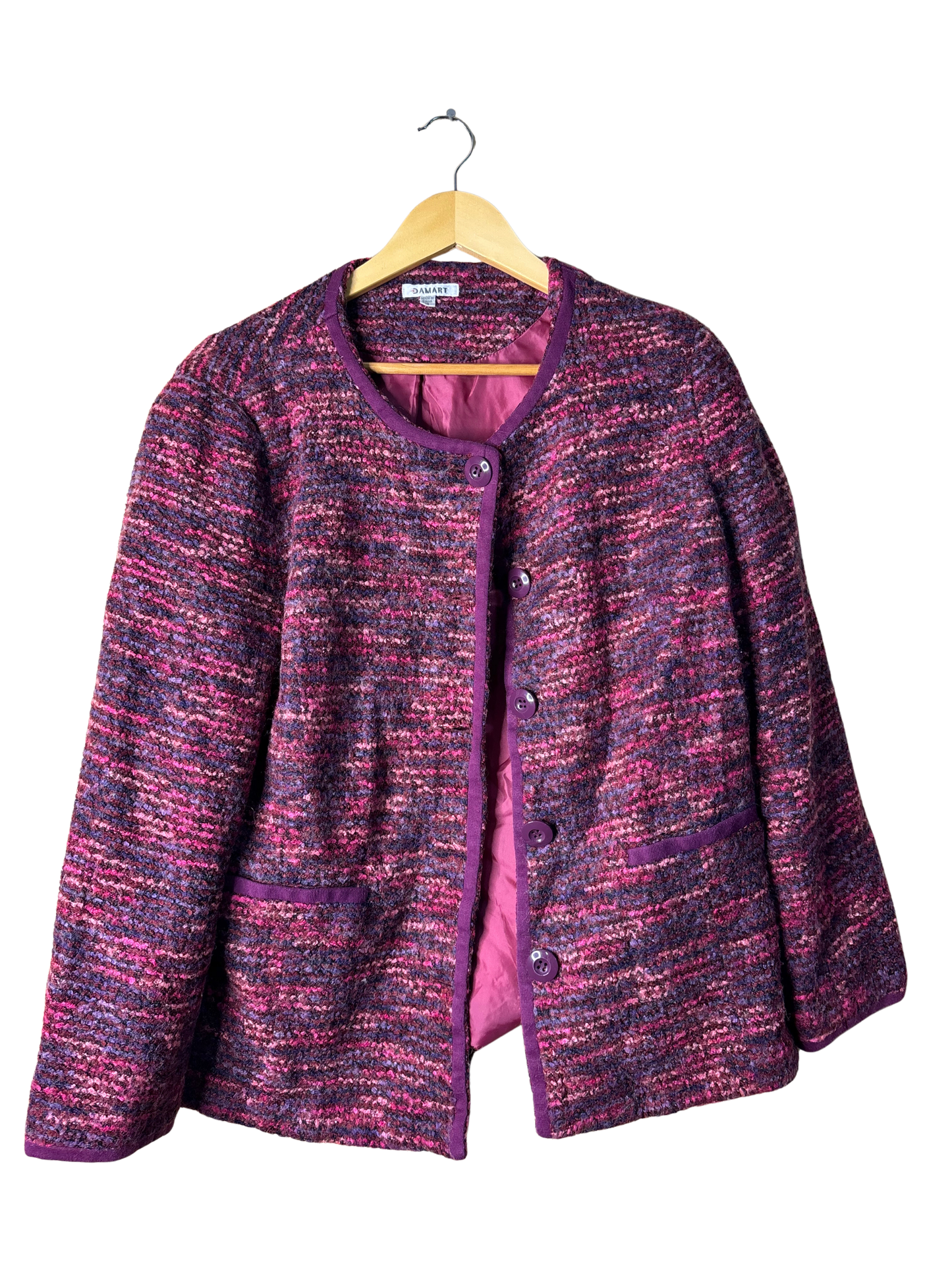 Vintage Pink & Purple Button Up Jacket