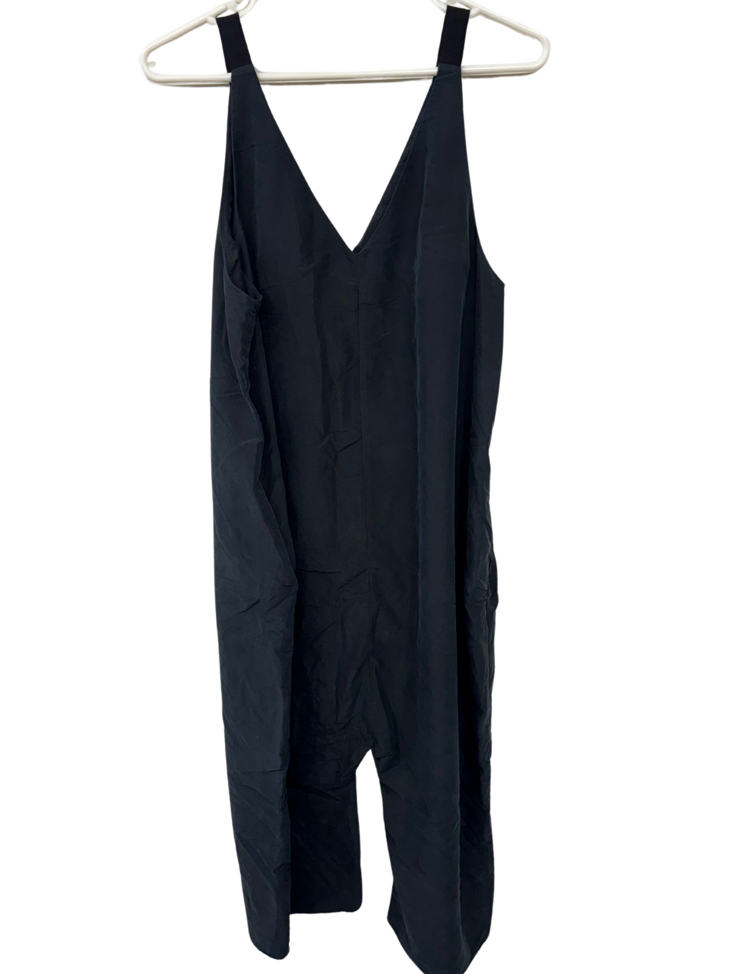 Black Strappy Midi Relaxed Jumpsuit