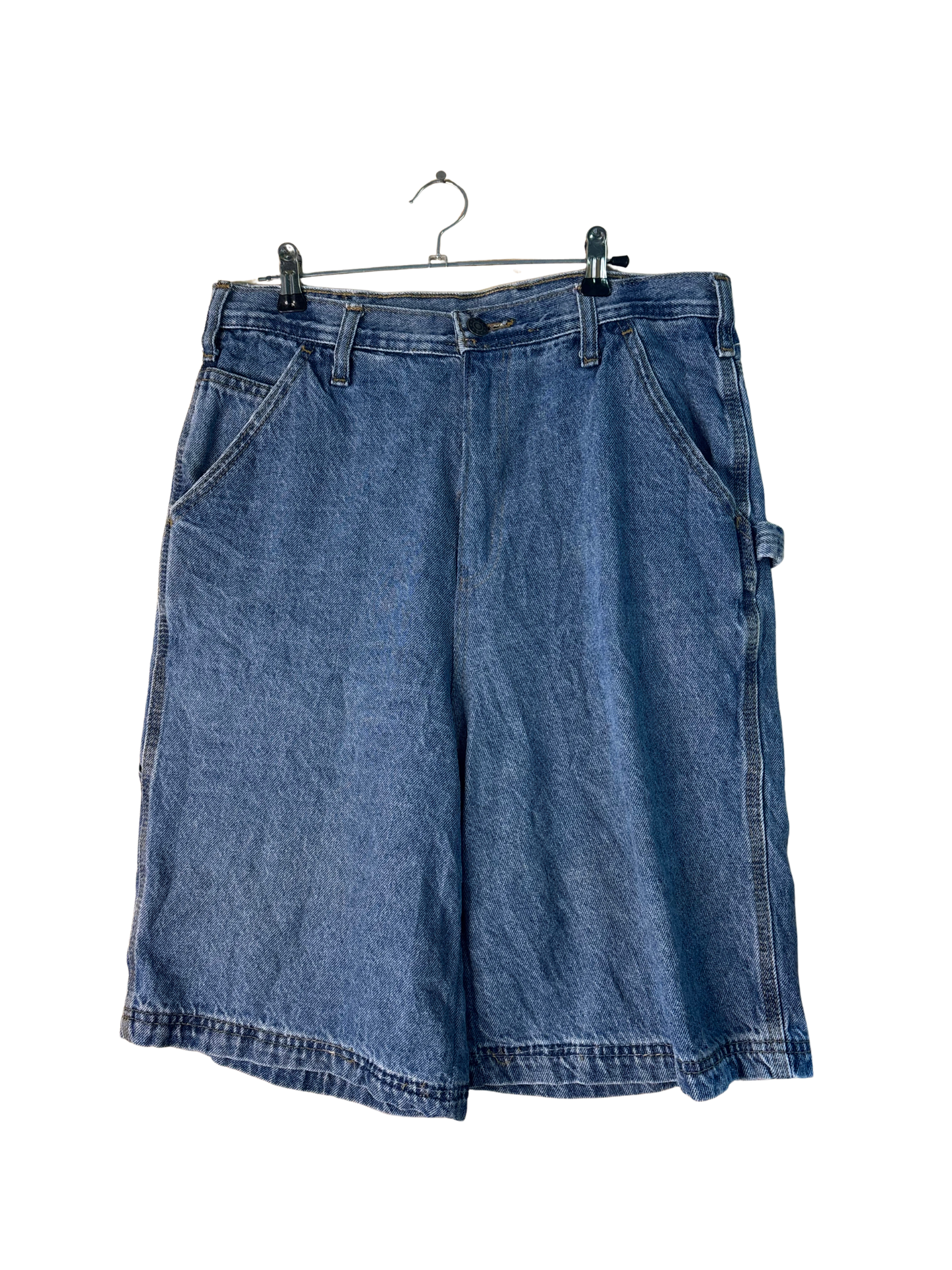 Vintage Blue Low-Rise Carpenter Shorts
