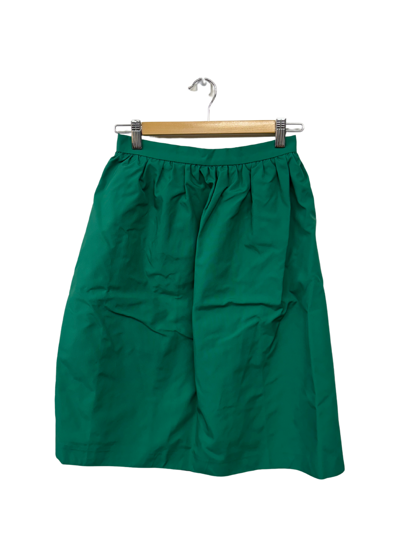 Green Stiff Knee Length/Midi Skirt