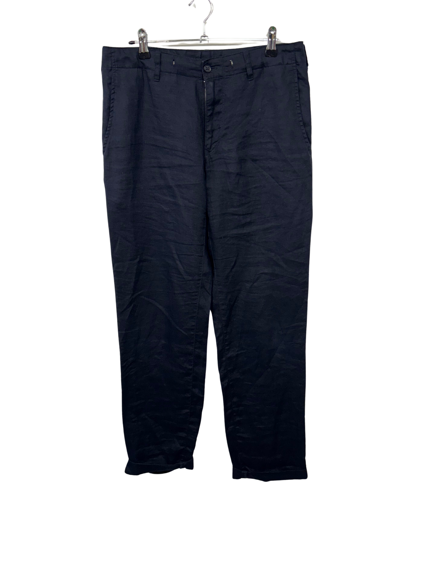 Dark Blue Tapered Tailored Pants
