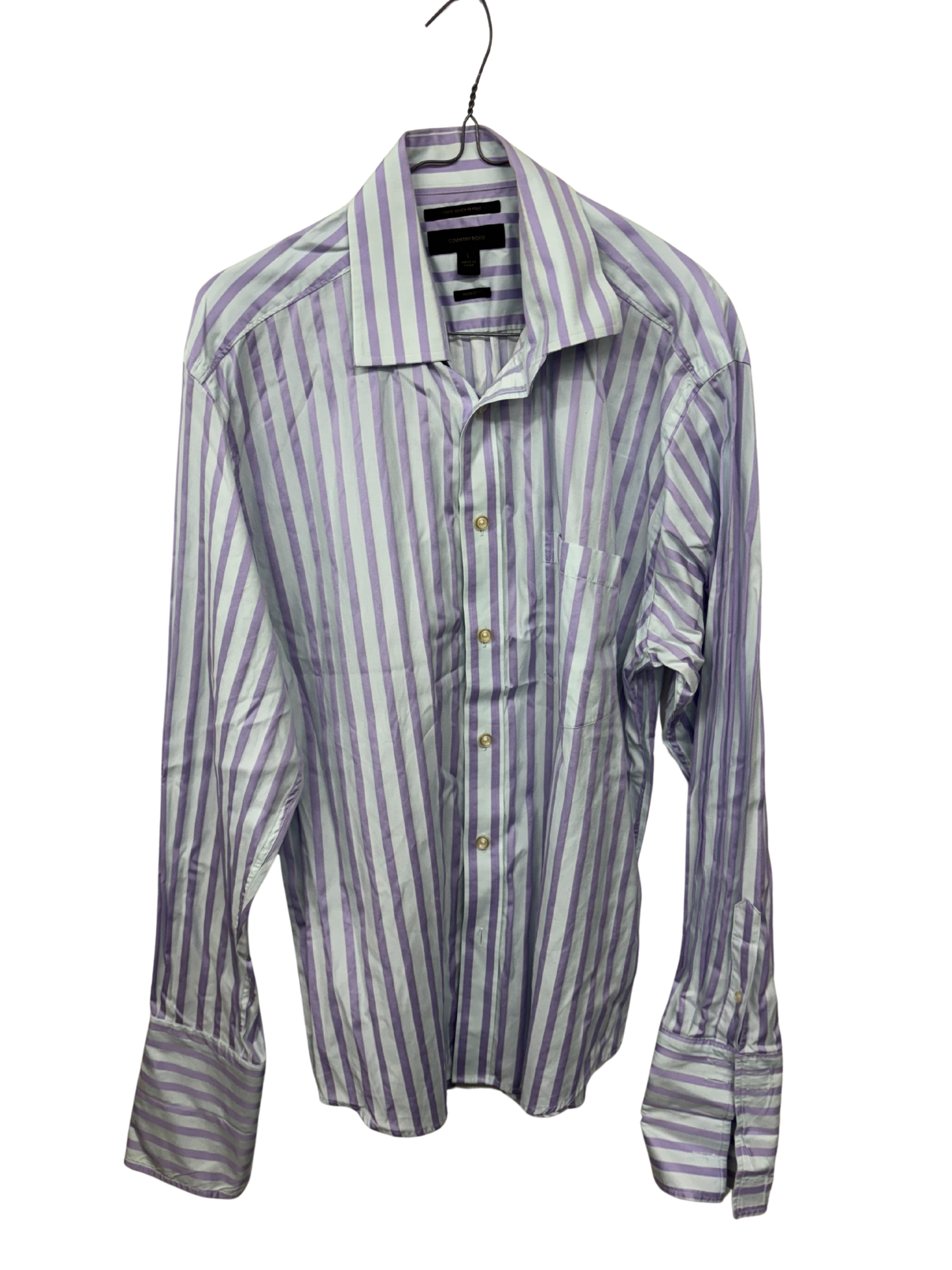 Light Blue & Purple Long Sleeve Button Up Shirt