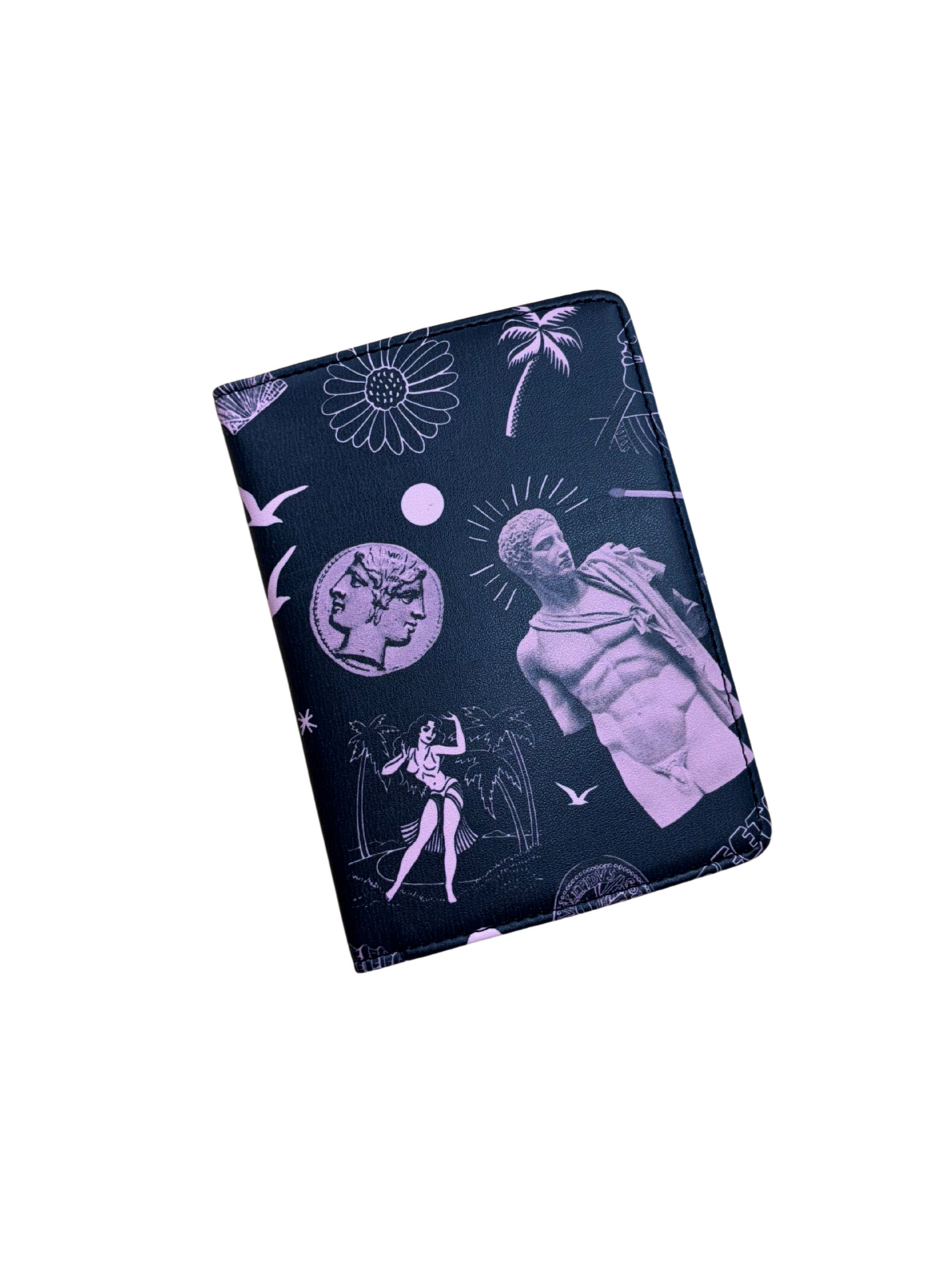 Black & Pink Vacation Print Wallet