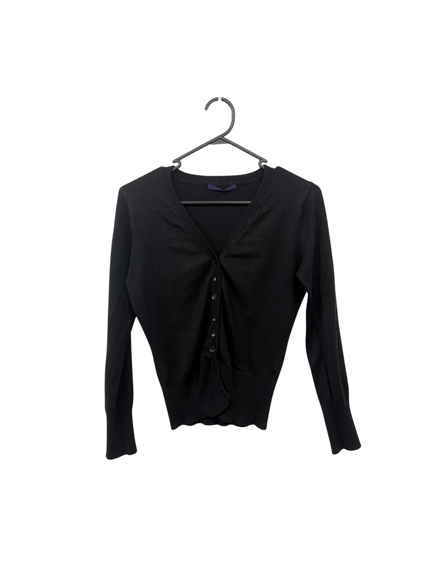 00's Black Long Sleeve Button Up Cardigan