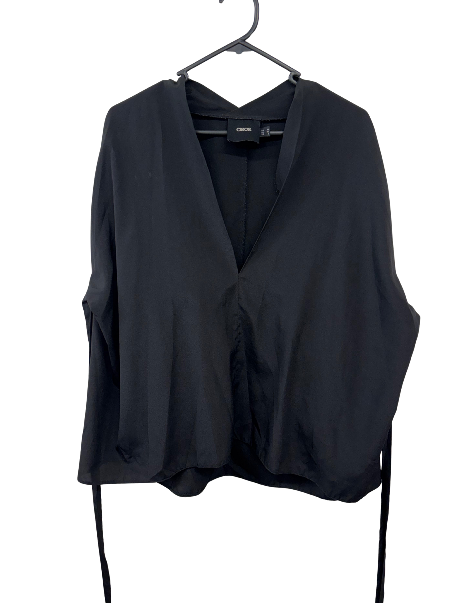 Black Short Sleeve Shirt with Ties