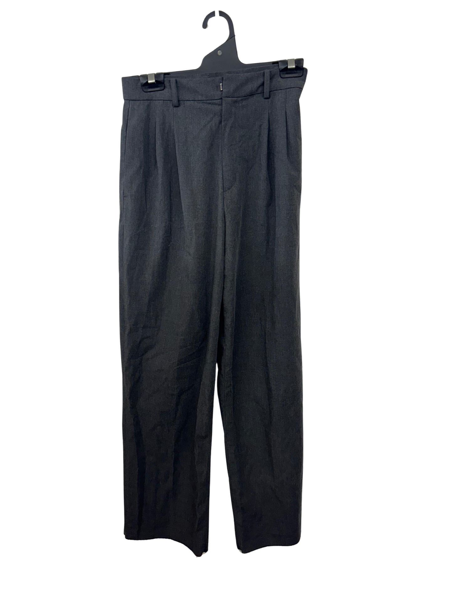 Dark Grey Straight Leg Tailored Highwaisted Pants