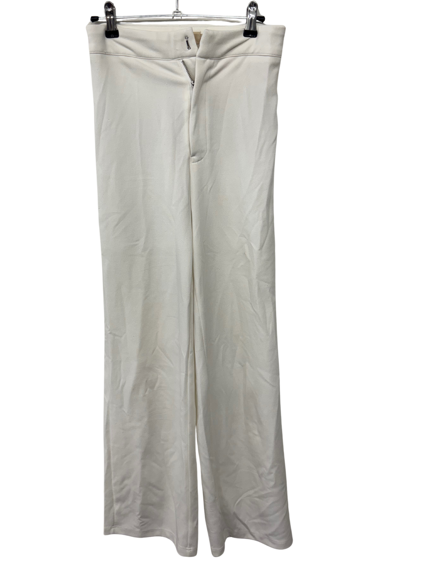 White Highwaisted Wide Leg Pants