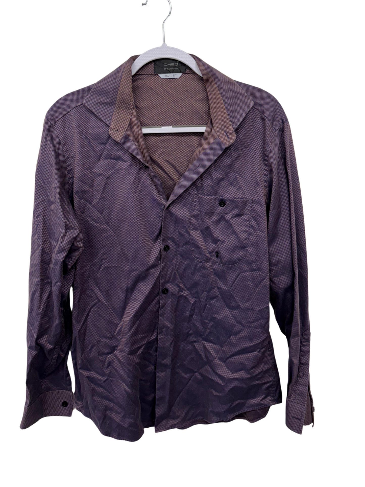Vintage Purple Long Sleeve Button Up Shirt
