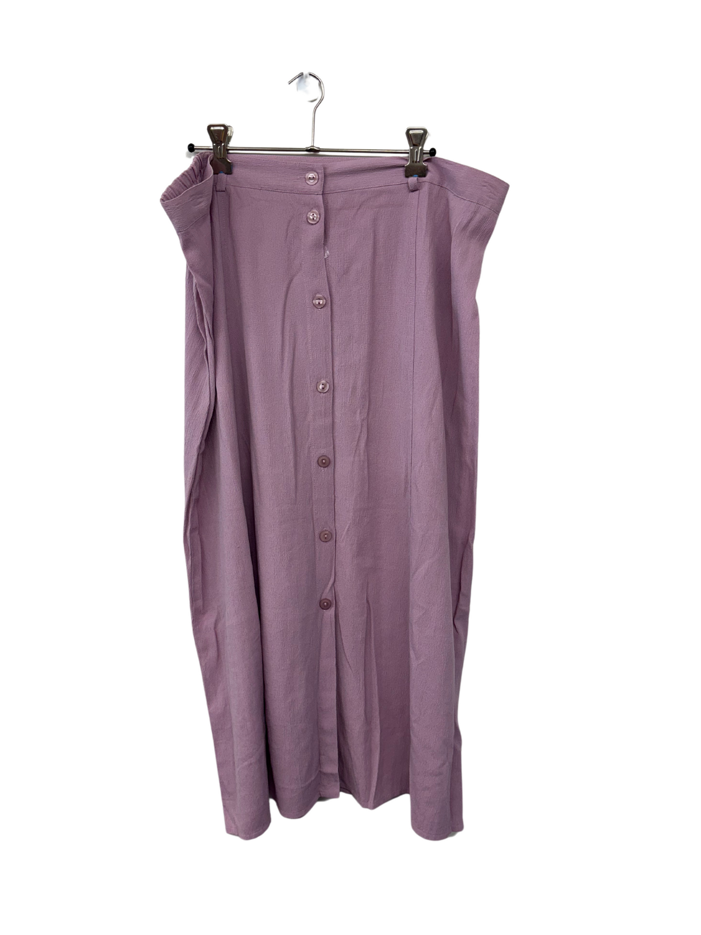 Light Purple Button Up Midi Skirt