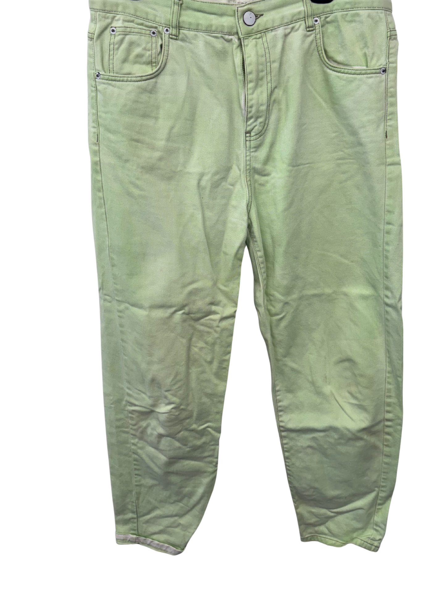 Light Green Highwaisted Straight Leg Tapered Pants