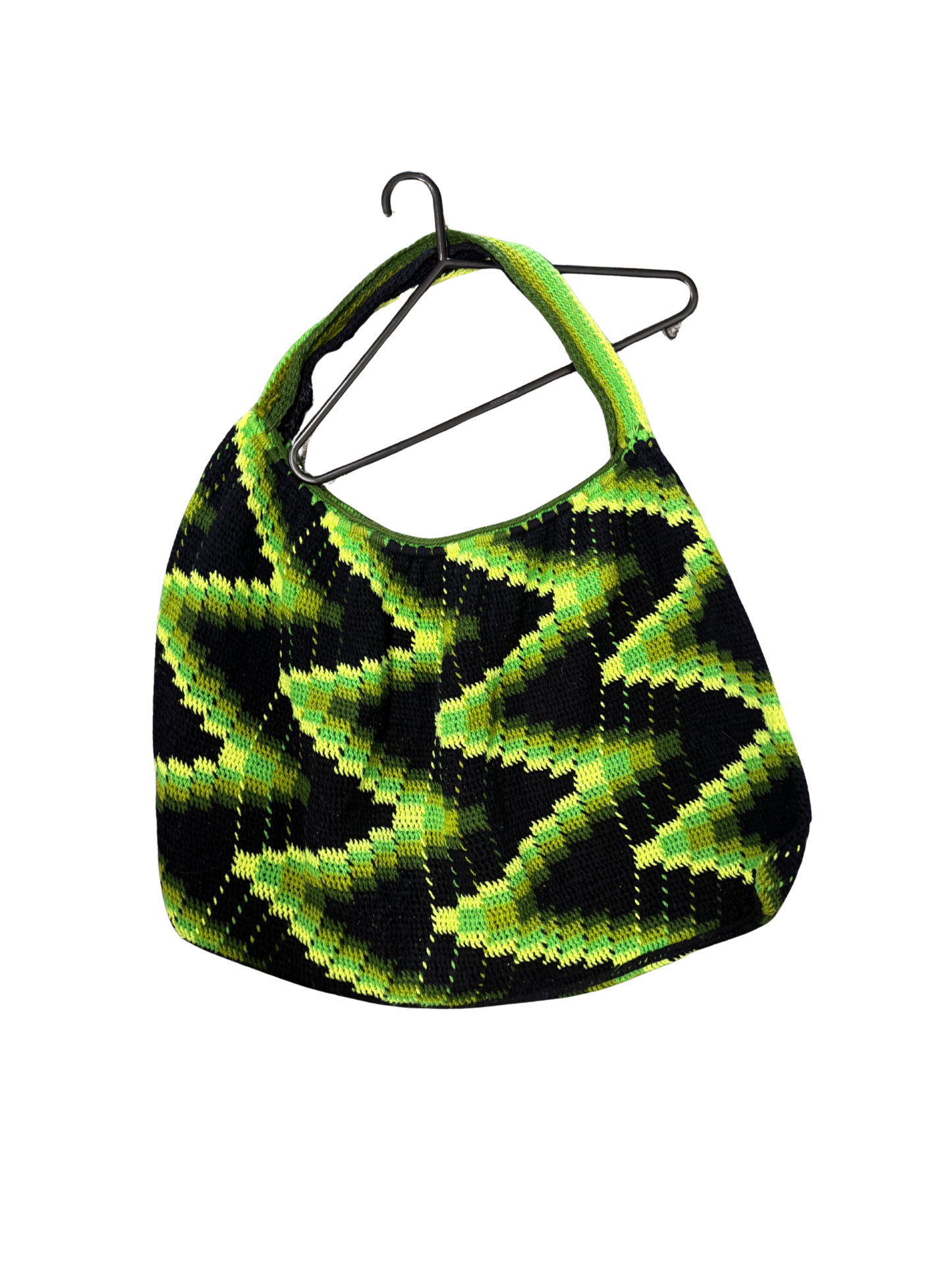 Green & Black Knit Bag