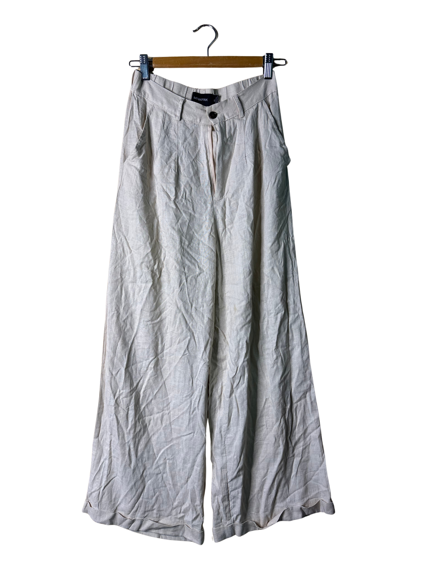 Cream Wide Leg Pants
