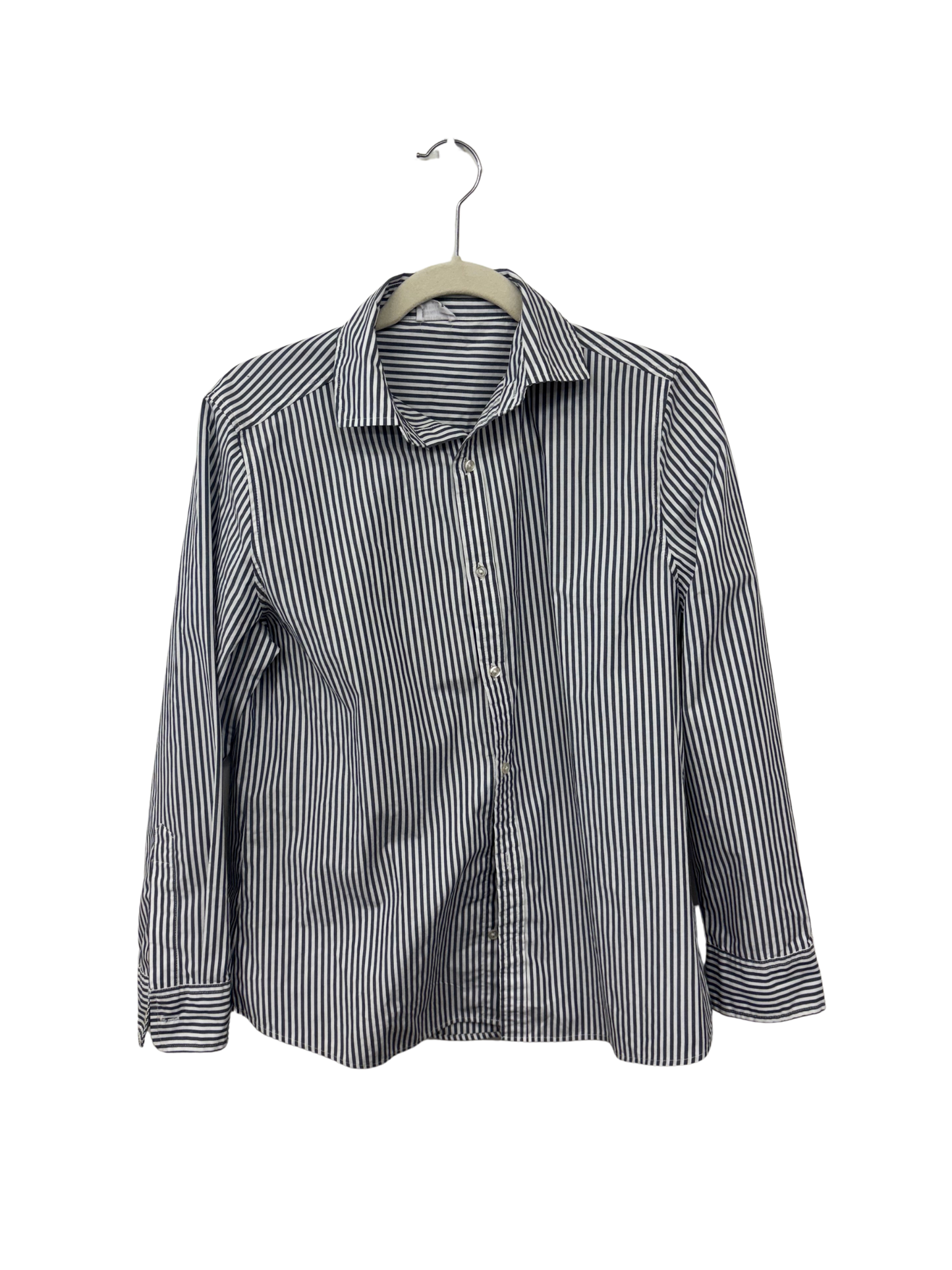 Blue & White Long Sleeve Button Up Shirt