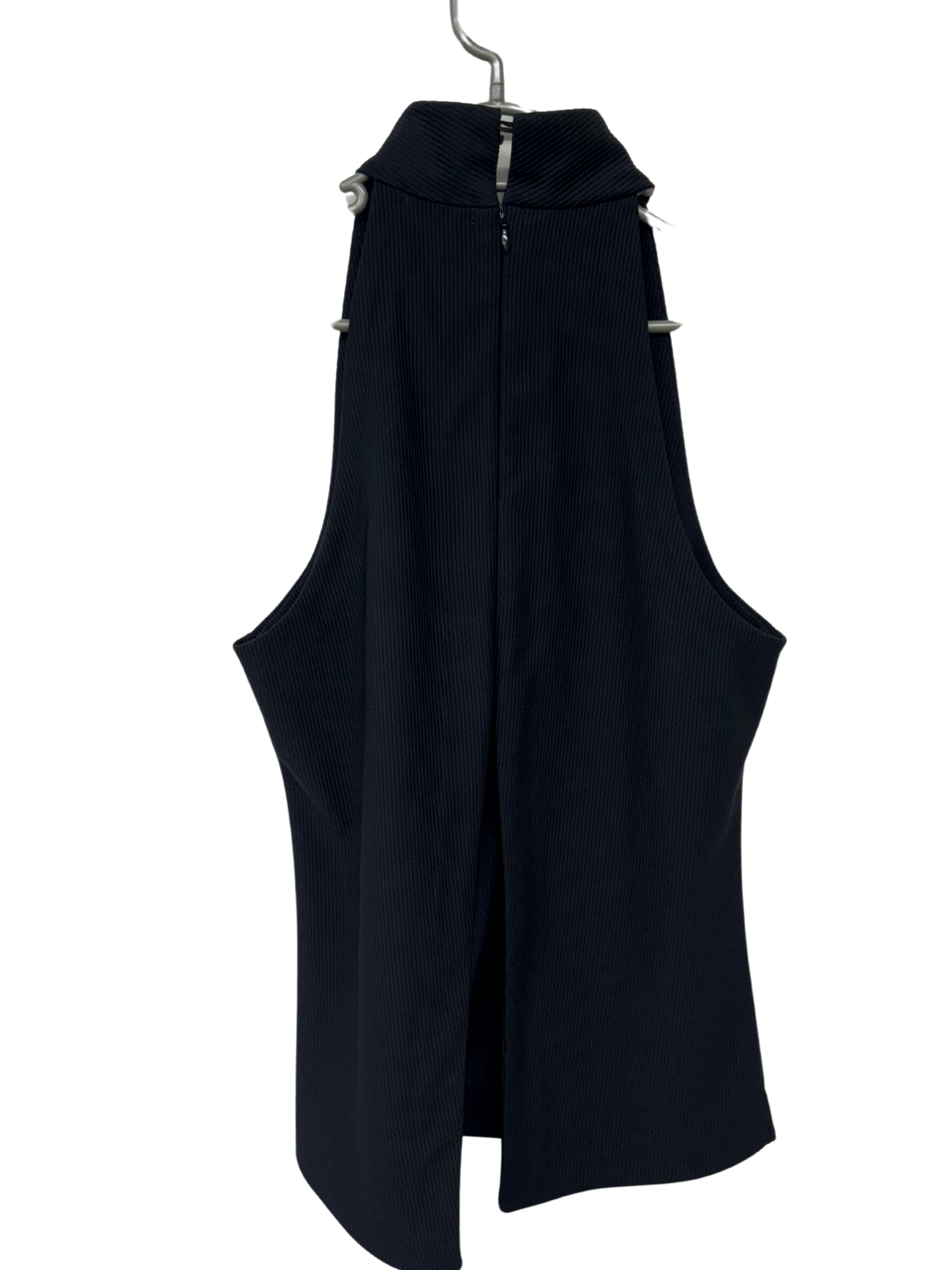 Black Sleeveless High Neck top with Open Back