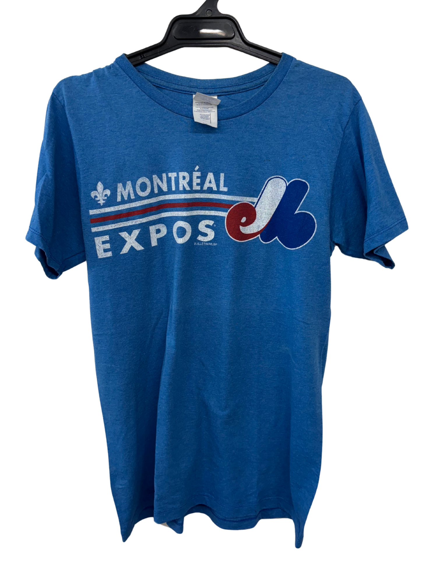 00s Dark Blue & Green Short Sleeve Fitted T Shirt with 'Vancouver' Logo