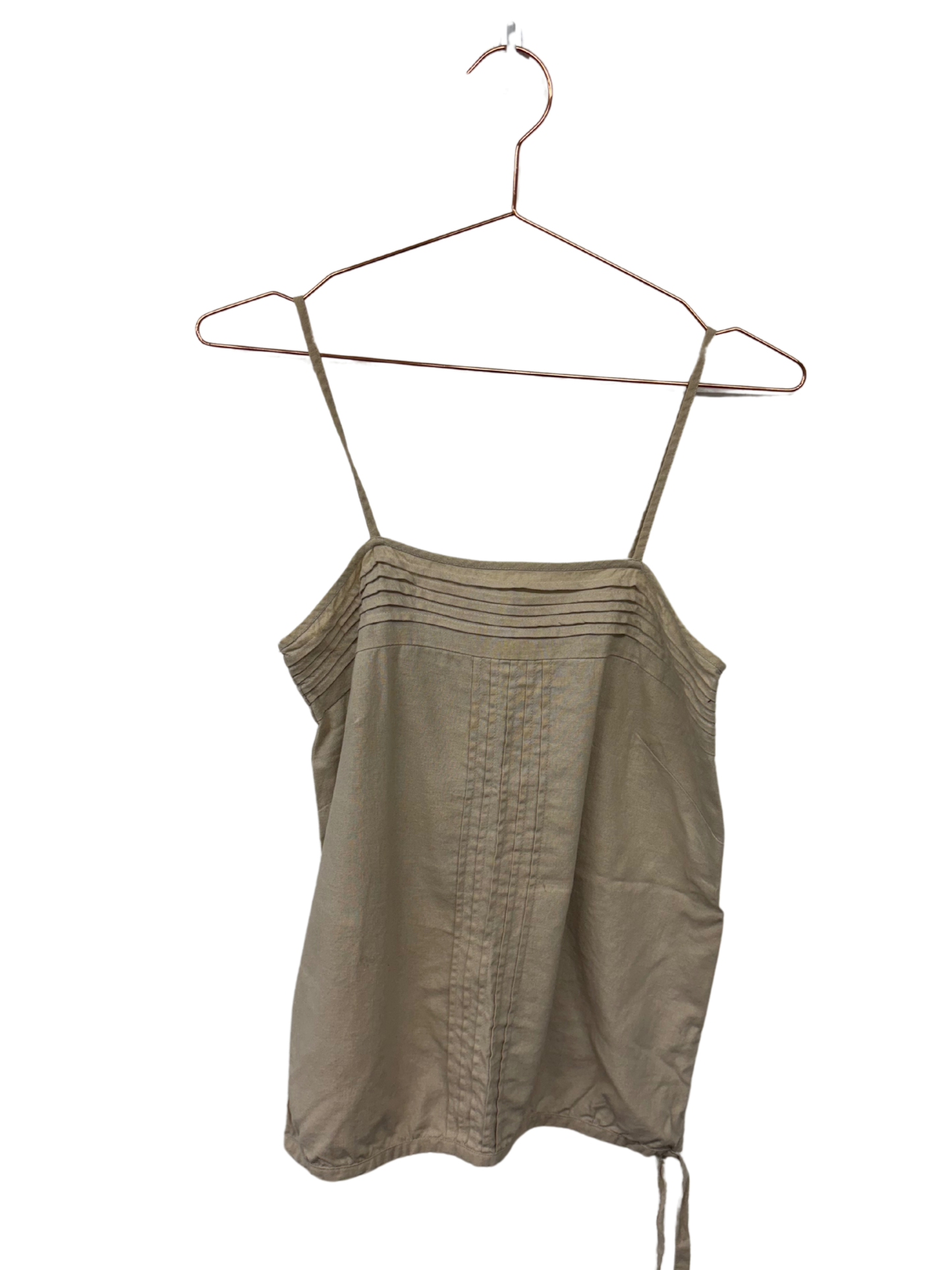 00s Cream Strappy Tie Waist Top