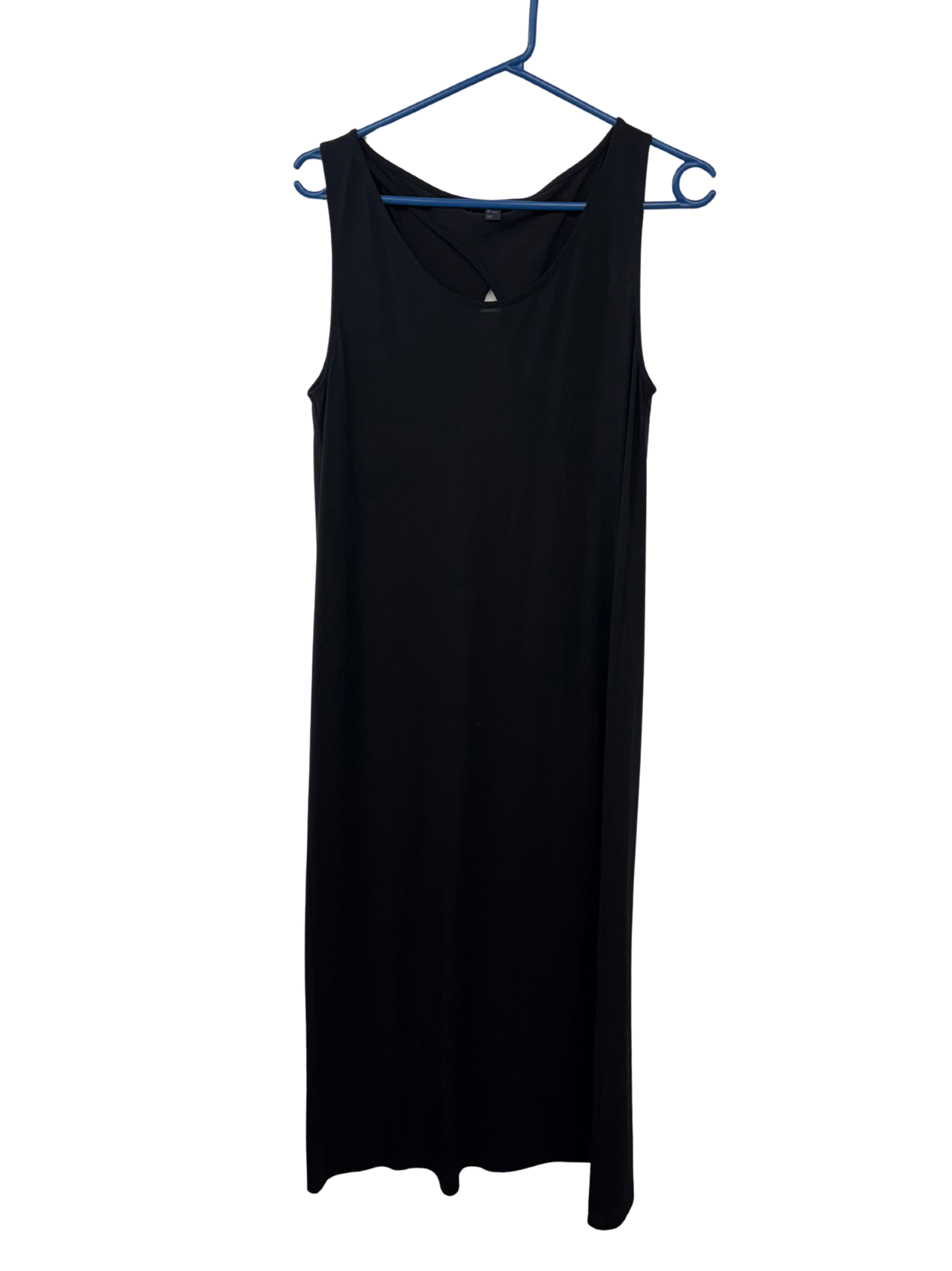 Black Sleeveless Maxi Dress with Back Cutout