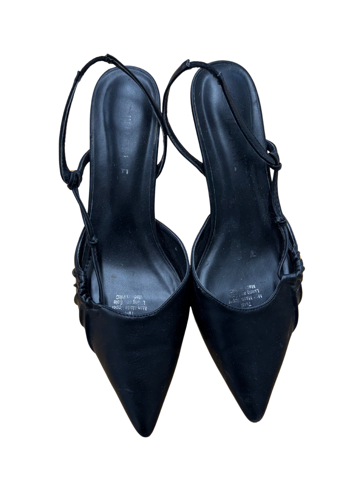 Black Pointy Toe Kitten Heel