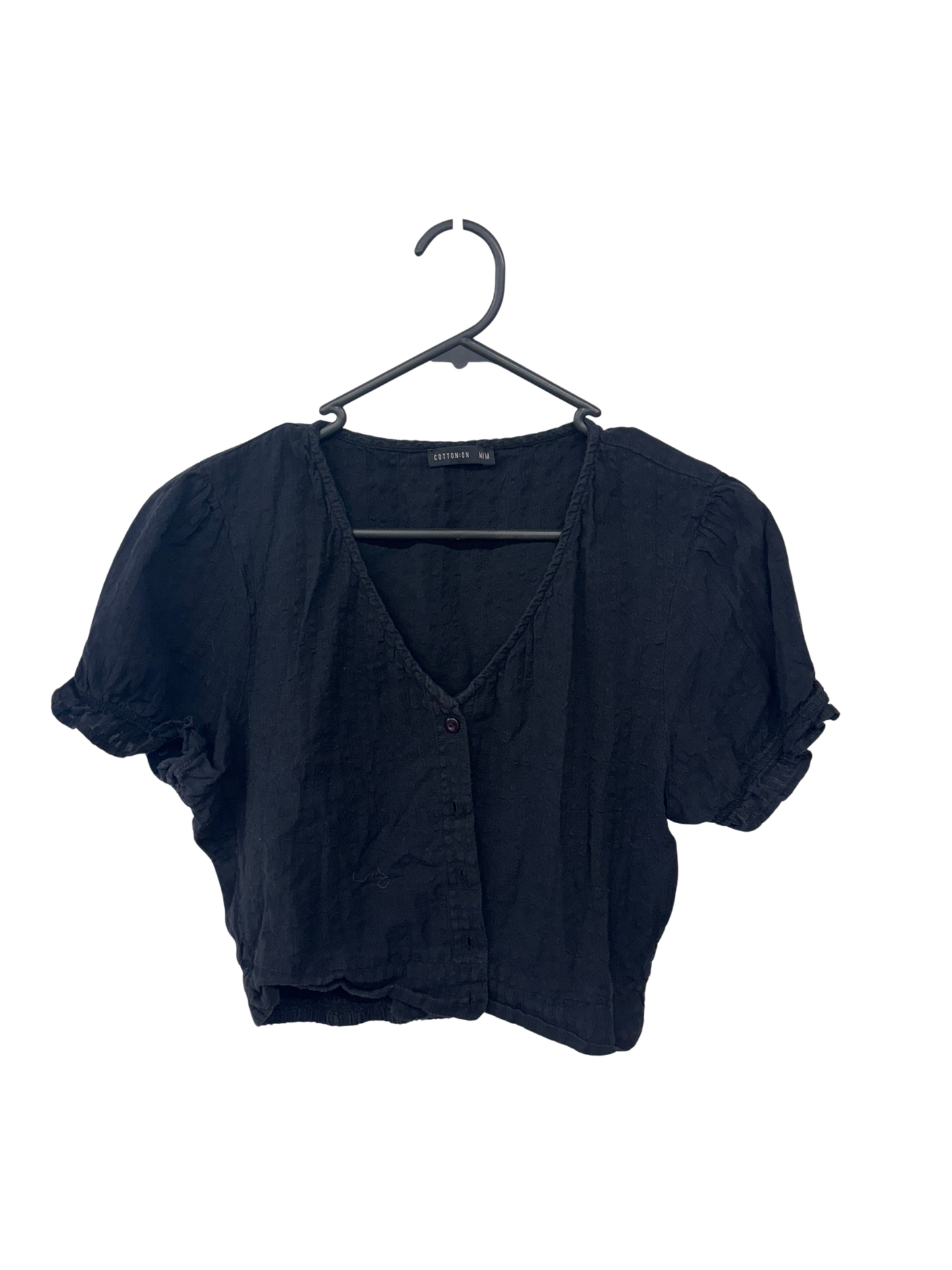 Black Short Sleeve Button Up Shirt