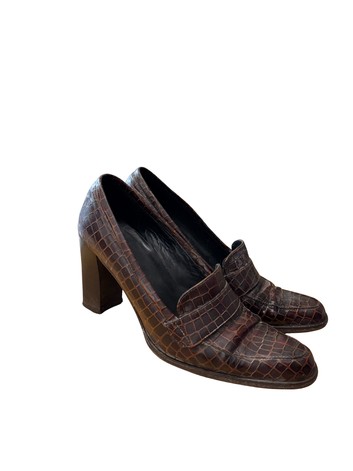 Vintage Dark Brown Heel Loafers