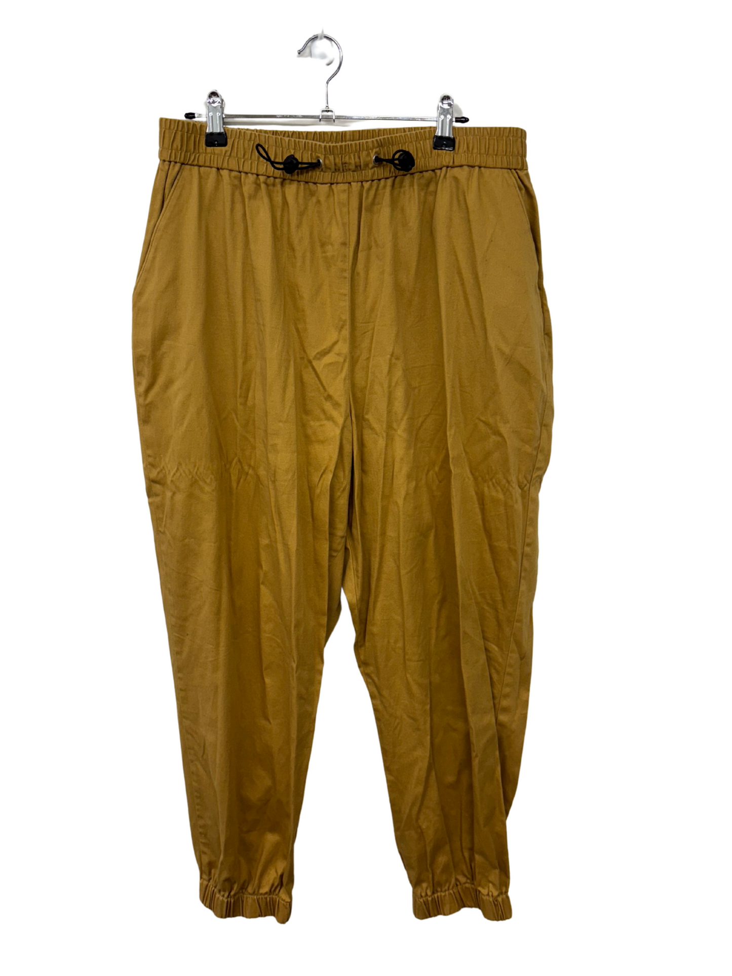 Mustard Yellow Highwaisted Pants with Elastic Cuffs