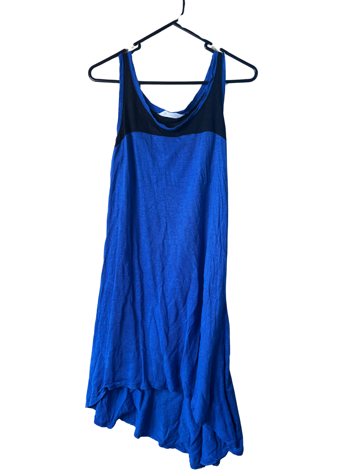 Dark Blue & Black Sleeveless Knee Length Dress