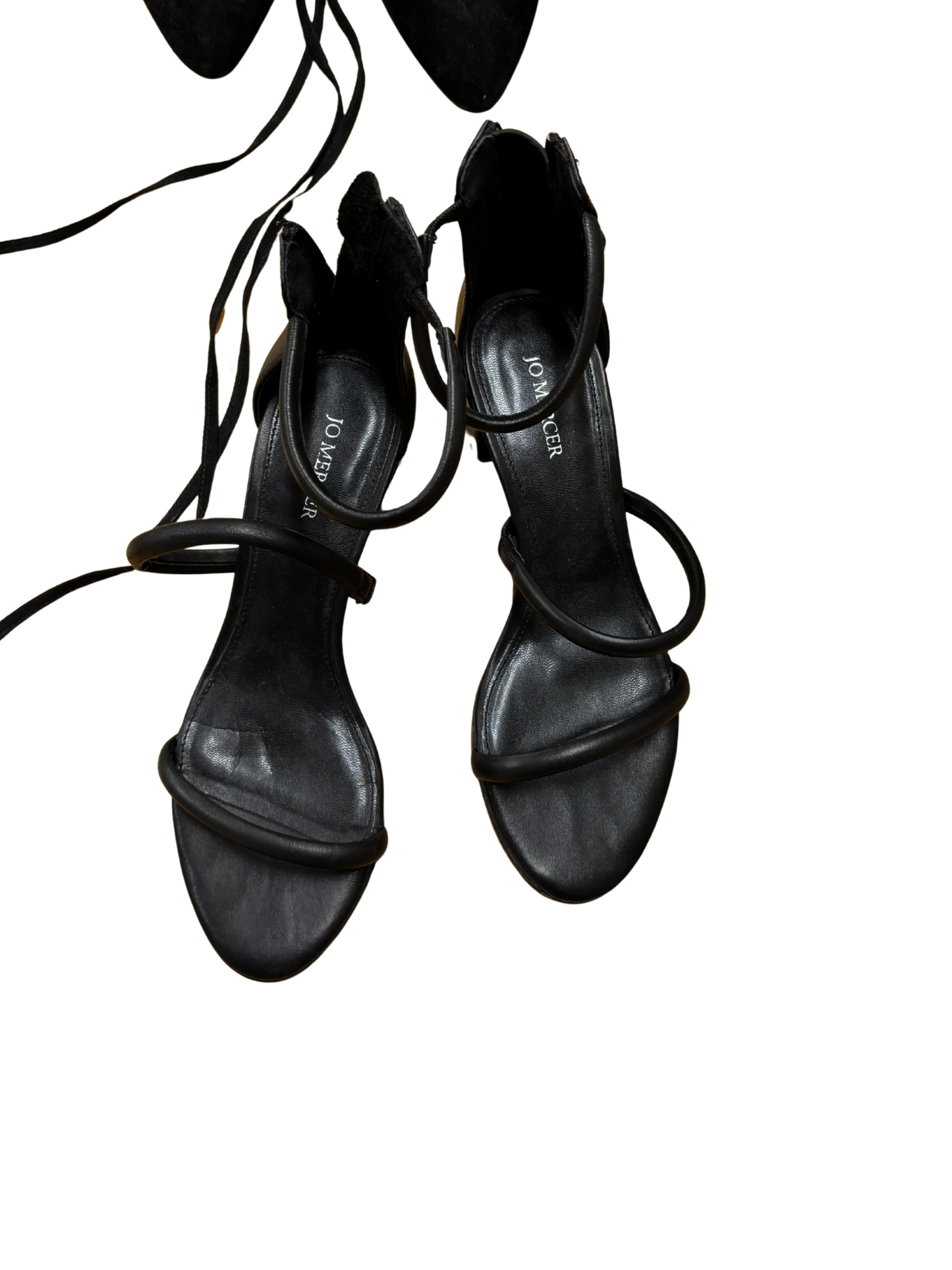 Black Strappy Low Heel