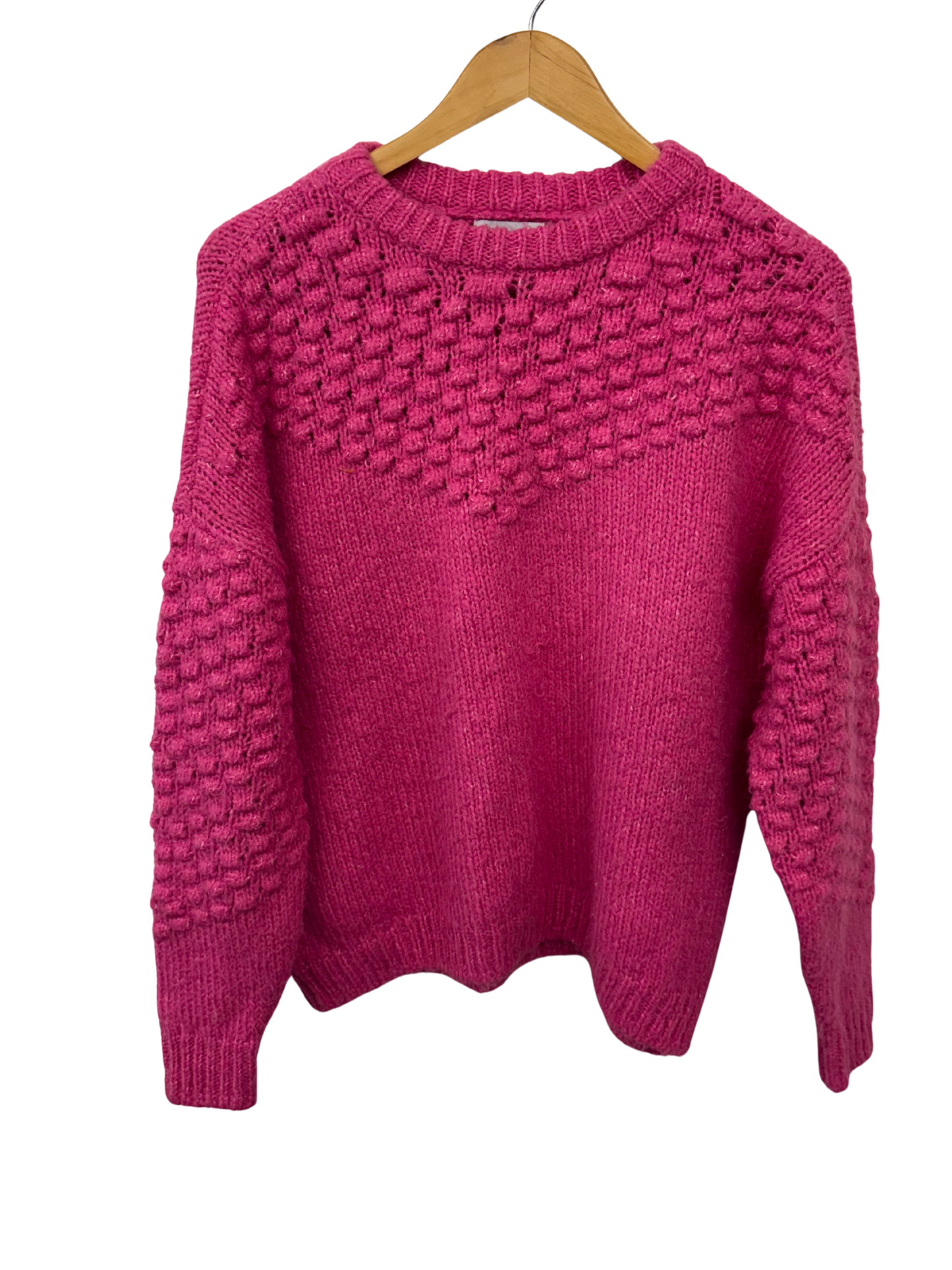Pink Long Sleeve Bobble Knit Jumper