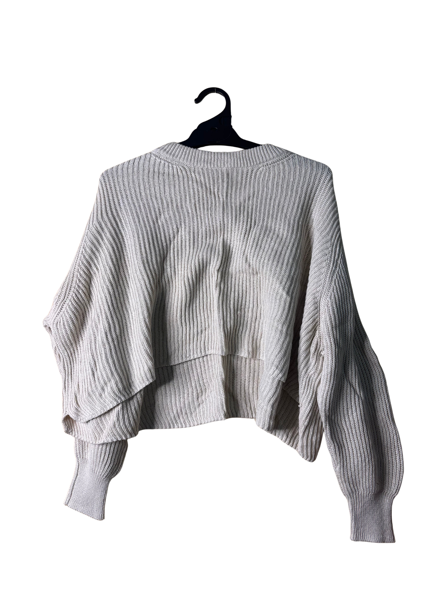 Cream Crop Knit Jumper