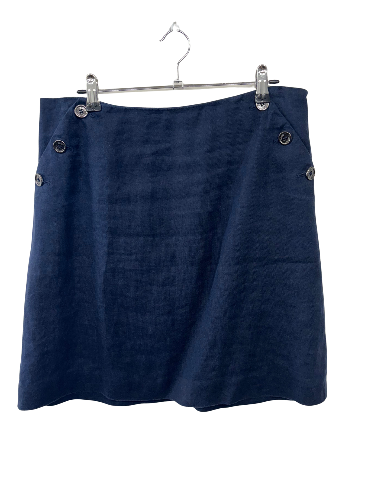 Dark Blue Skirt with Buttons
