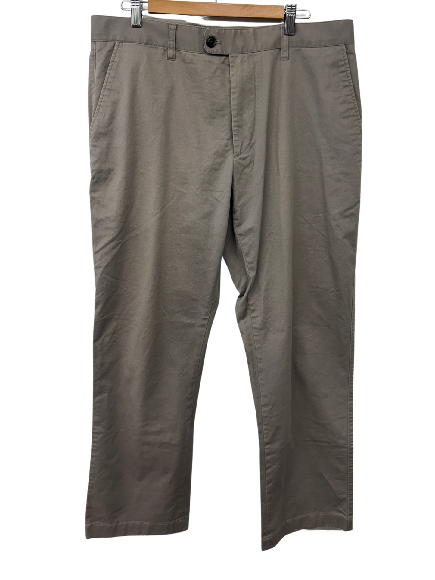 Grey/Beige Low Rise Straight Leg Pants