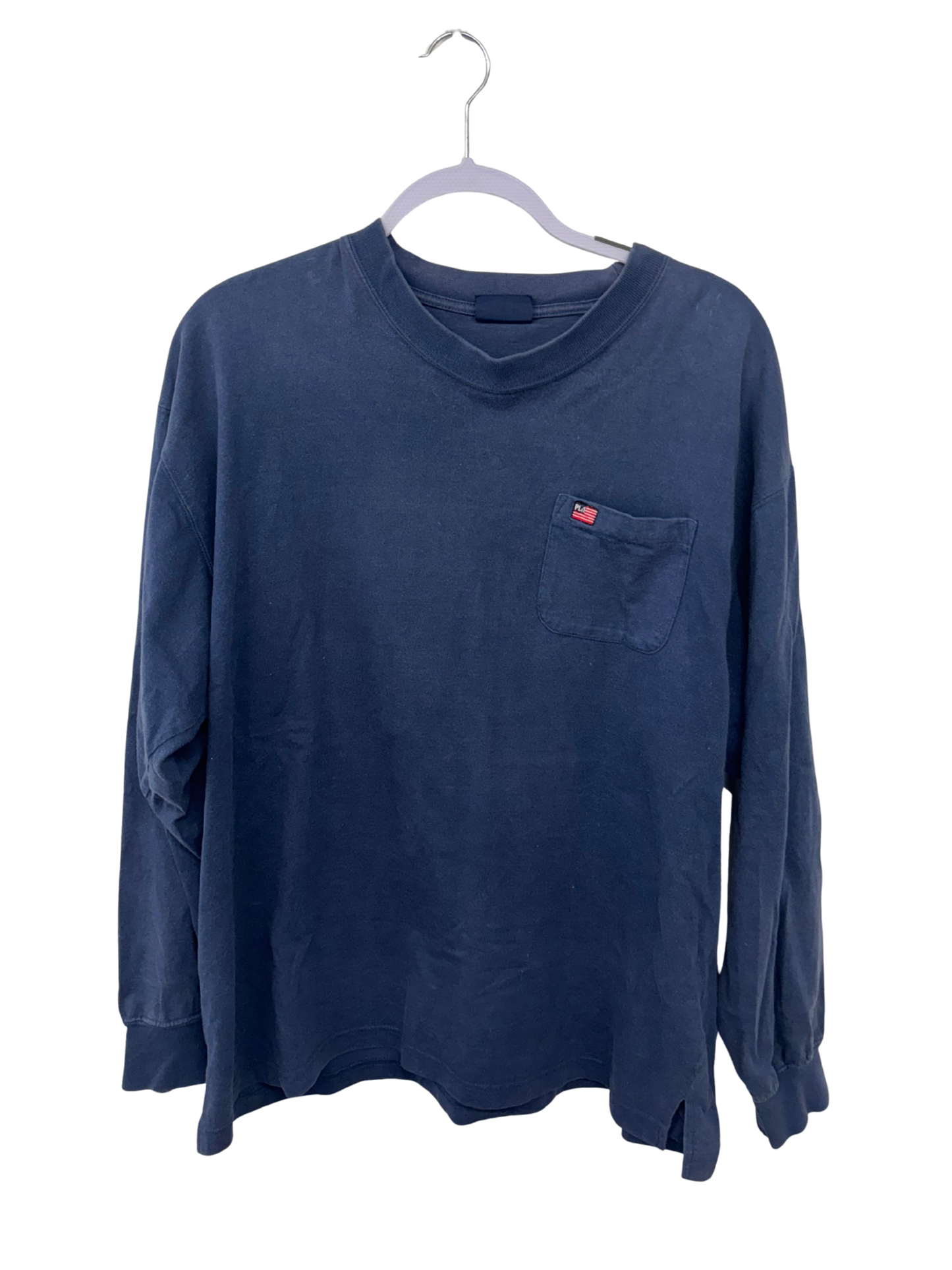 Dark Blue Long Sleeve T Shirt